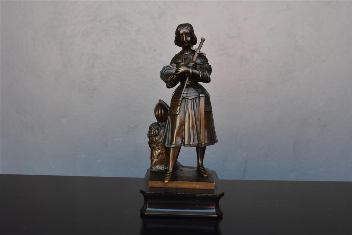 French Pair of Bronze Statuette Representing Jeanne D'arc, circa 1900