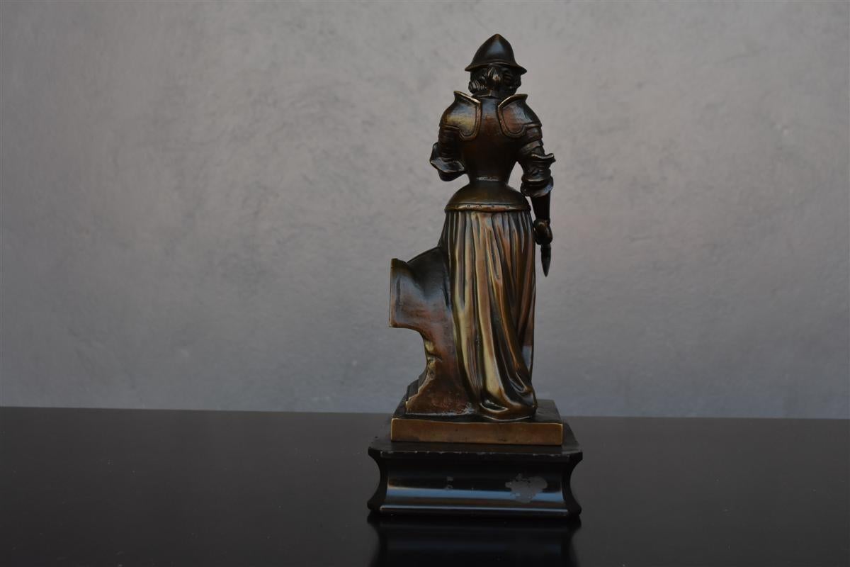 Pair of Bronze Statuette Representing Jeanne D'arc, circa 1900 In Good Condition In Marseille, FR
