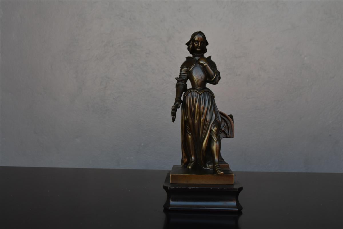 Pair of Bronze Statuette Representing Jeanne D'arc, circa 1900 1