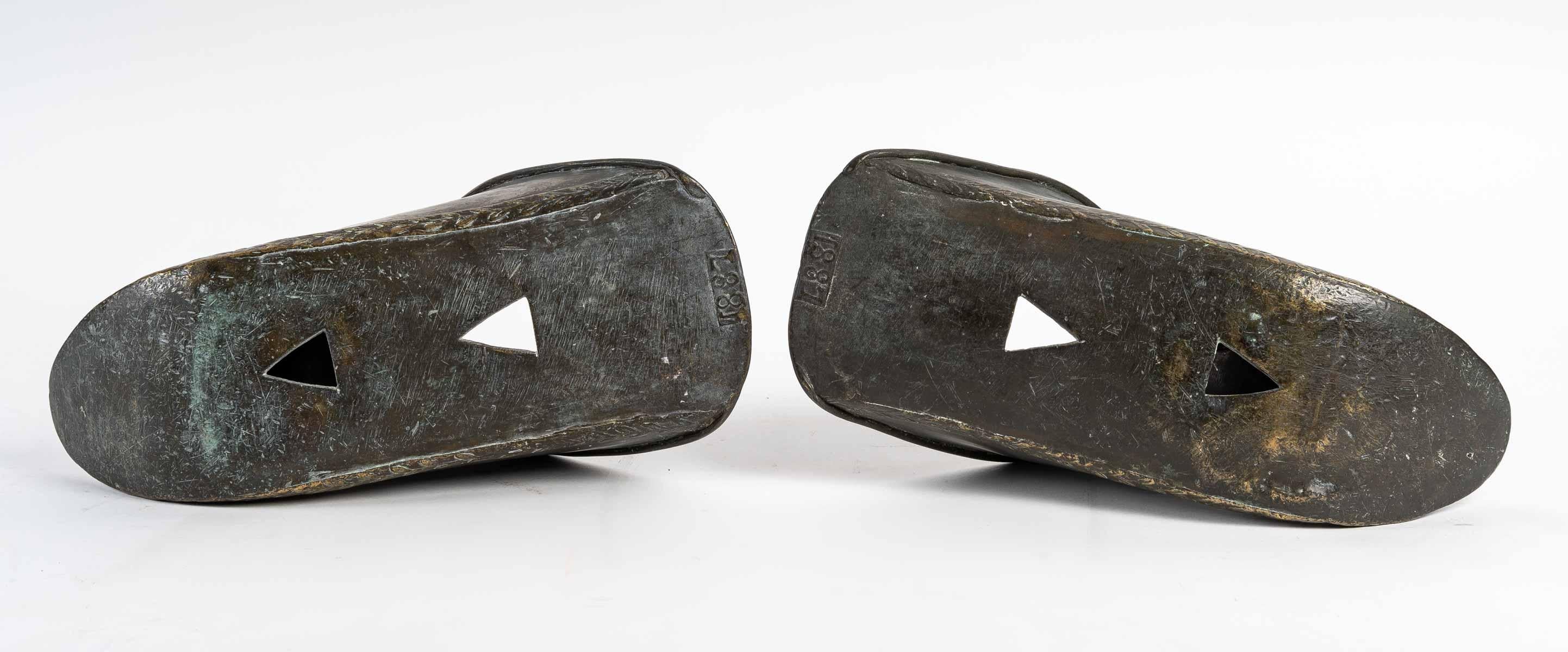 European Pair of Bronze Stirrups 'Estribos' For Sale