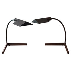 Paire de lampes de bureau en bronze par Cedric Hartman