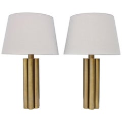 Pair of Bronze Table Lamps France, 1960s
