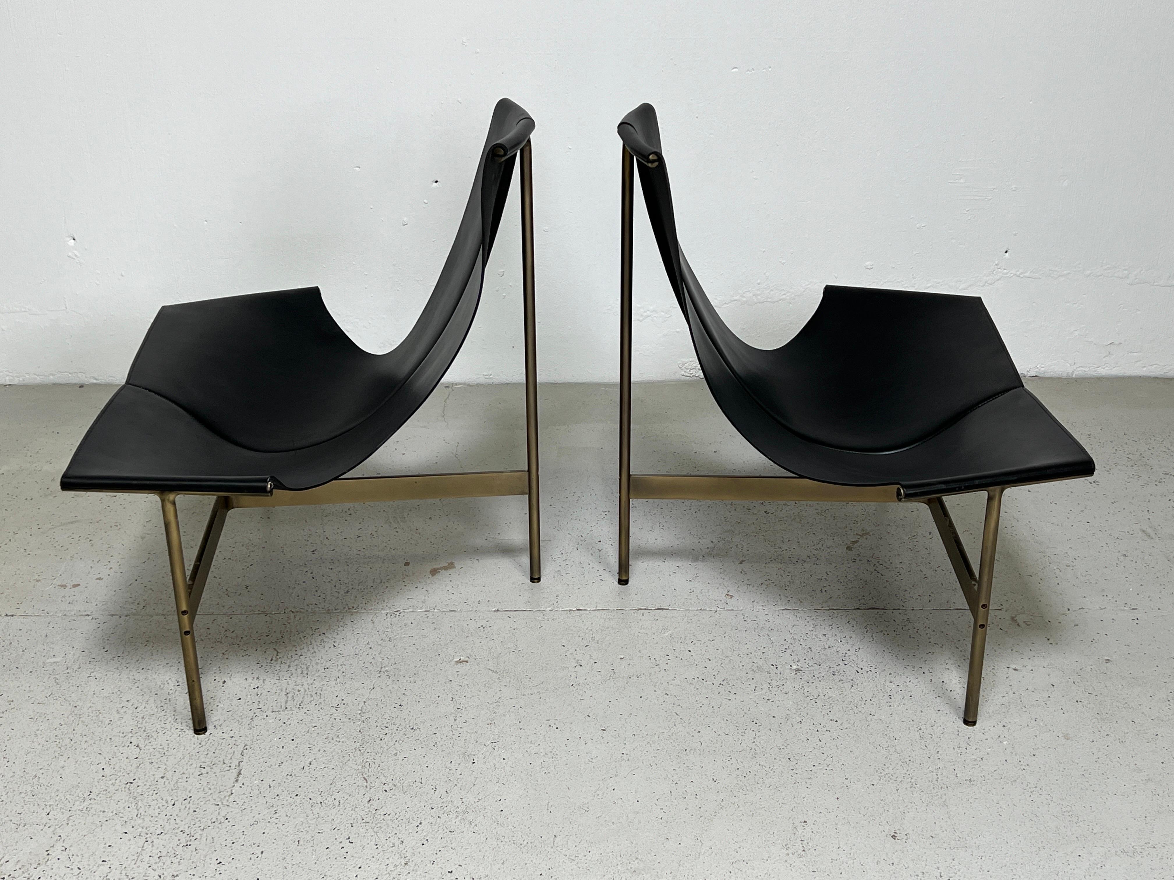 Mid-20th Century Pair of Bronze TG-15 Lounge Chair by Katavolos, Littell, & Kelley For Sale