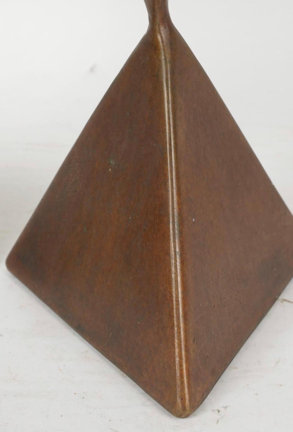 Contemporary Pair of Bronze Triangular Totem Pedestals by Rod Kagan For Sale