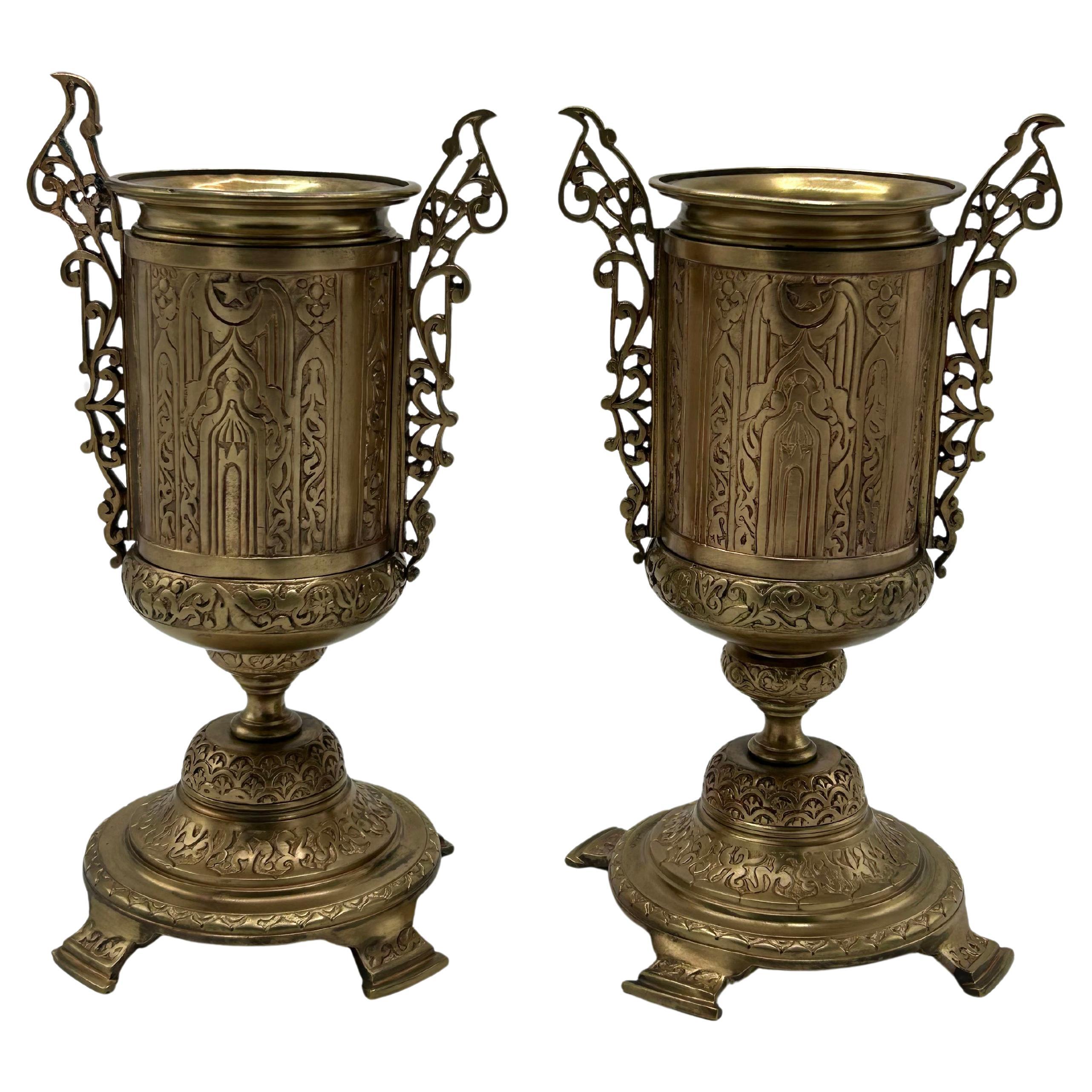 Coppia di vasi in bronzo di Barbedienne, Francia, circa 1870 in vendita