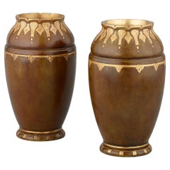 Pareja de jarrones de bronce de Christofle