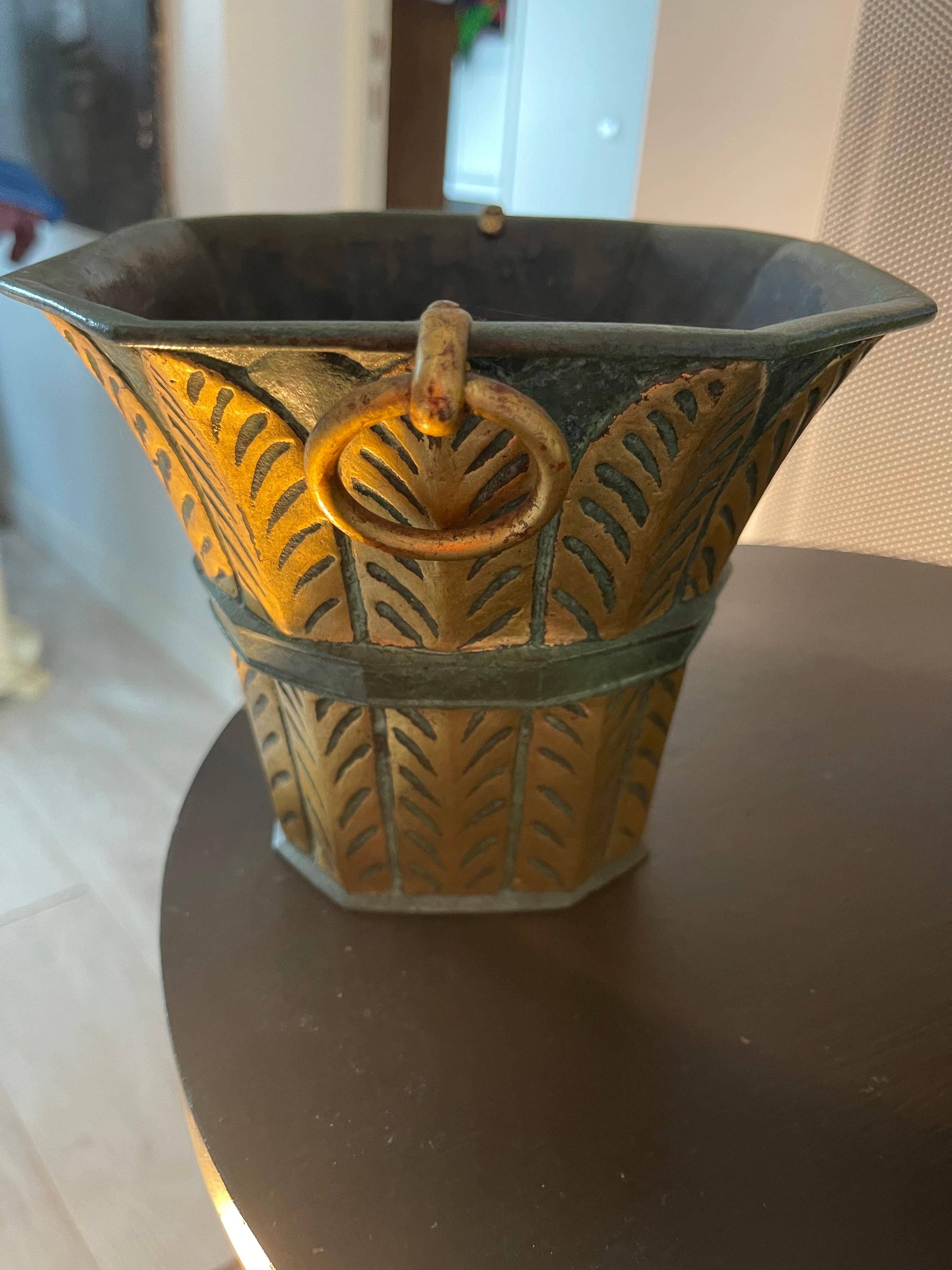Mid-Century Modern Pair of Bronze Vases For Sale
