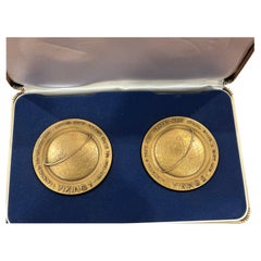 Pair of Bronze Viking 1 and 2 Mars Landing Commemorative Medallions