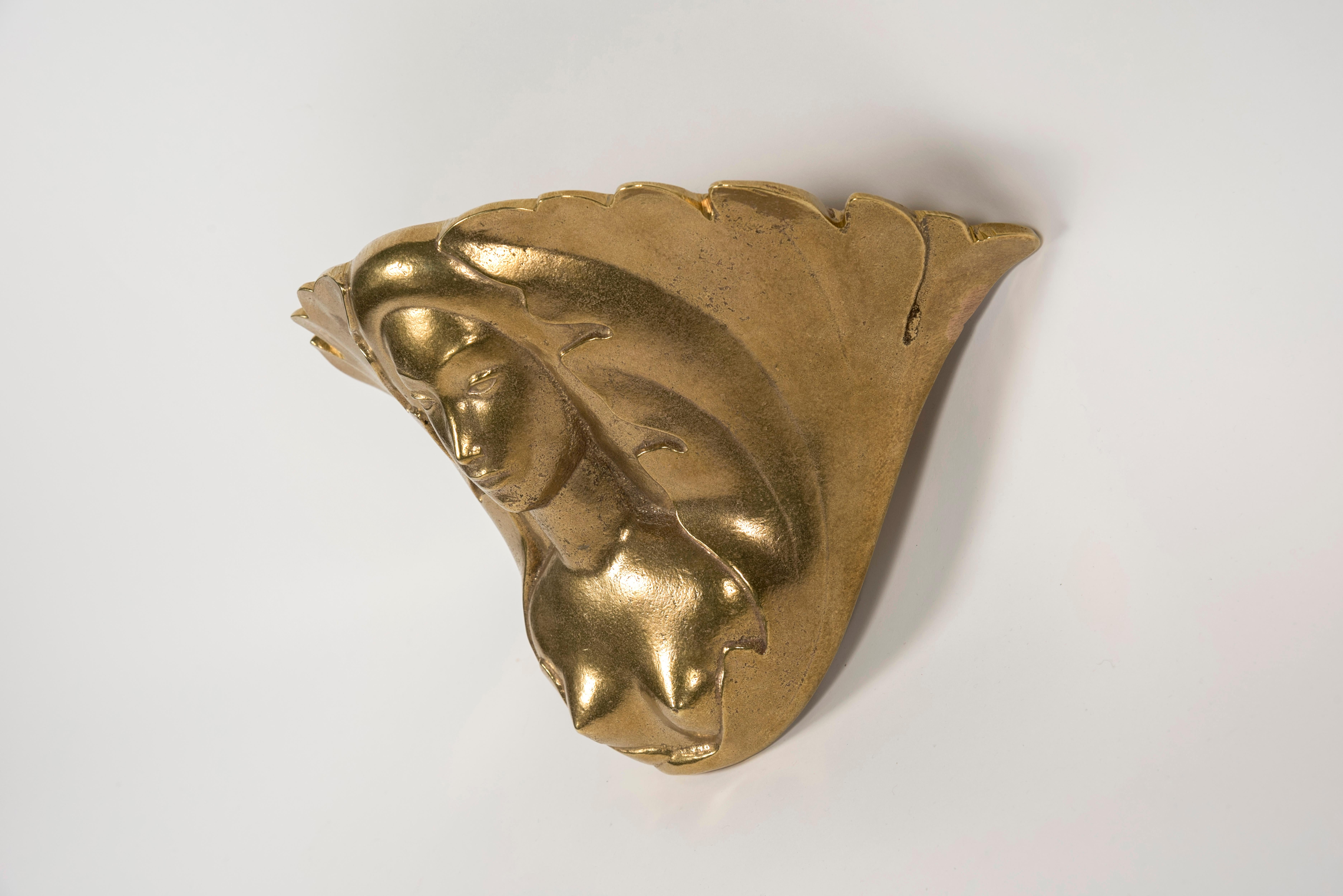 Pair of Bronze Wall Lights by Riccardo Scarpa In Good Condition For Sale In Bois-Colombes, FR