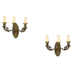 Paar Bronze Wand Lights