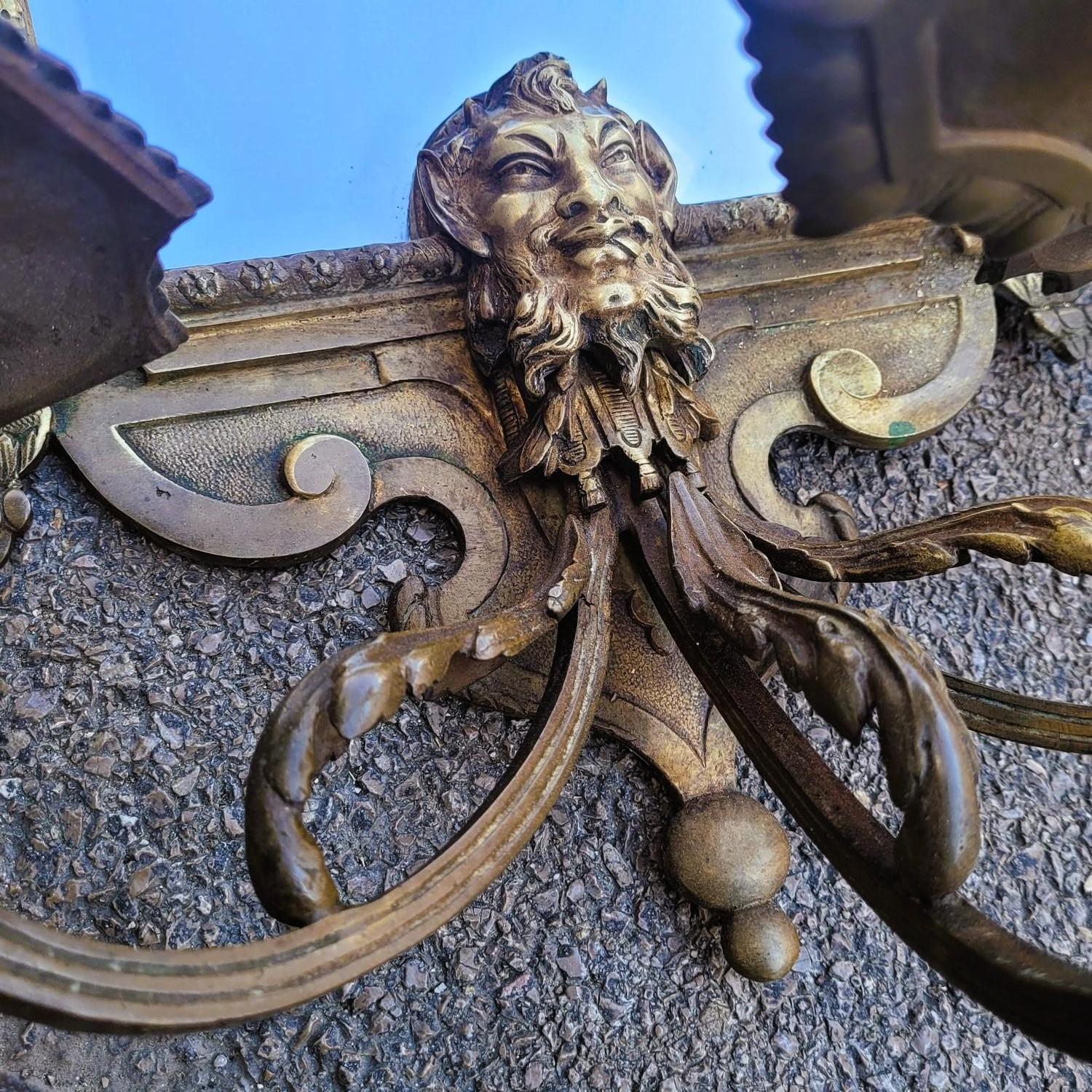 Coppia di applique in bronzo - Specchi, stile Luigi XIV, XIX secolo in vendita 8