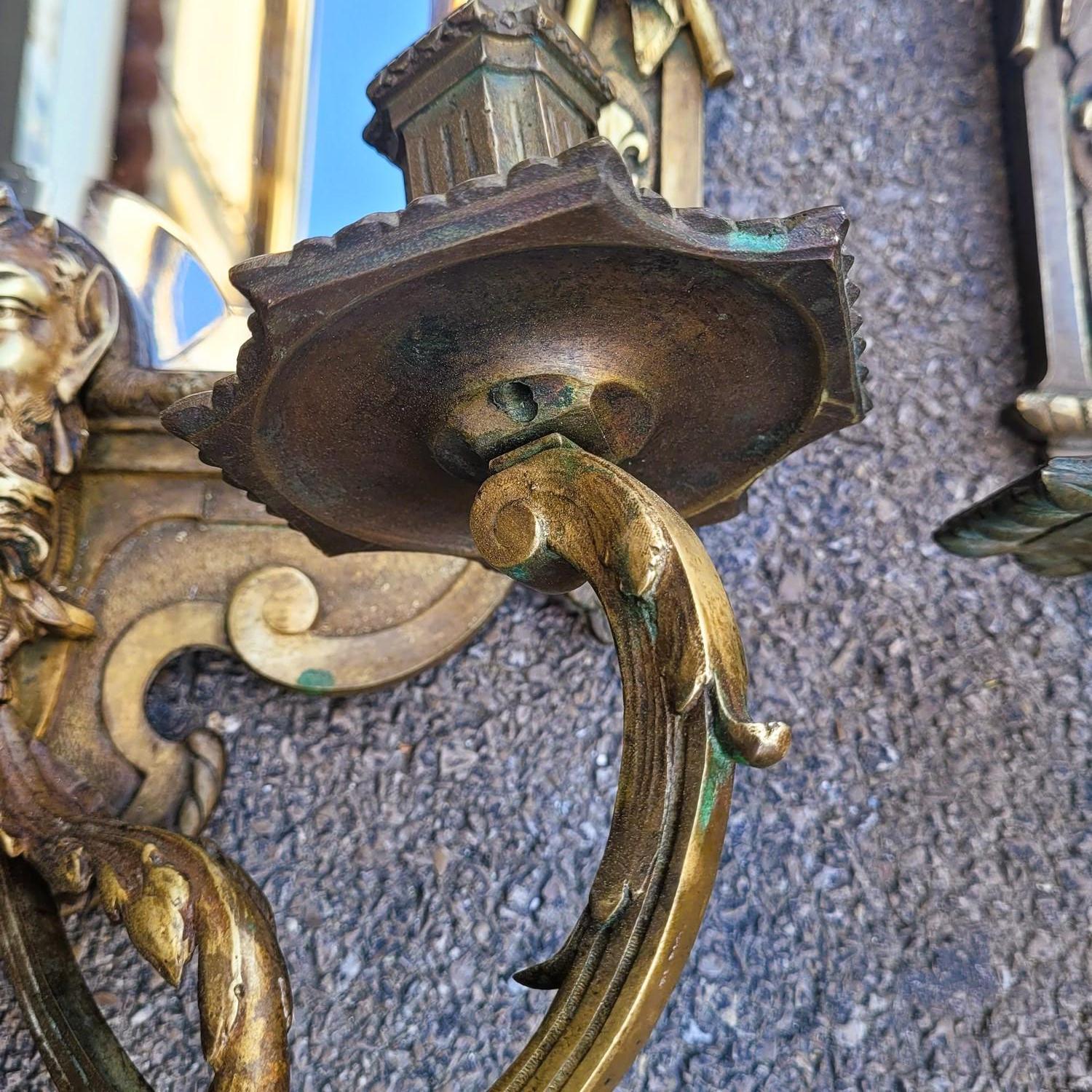 Coppia di applique in bronzo - Specchi, stile Luigi XIV, XIX secolo in vendita 10
