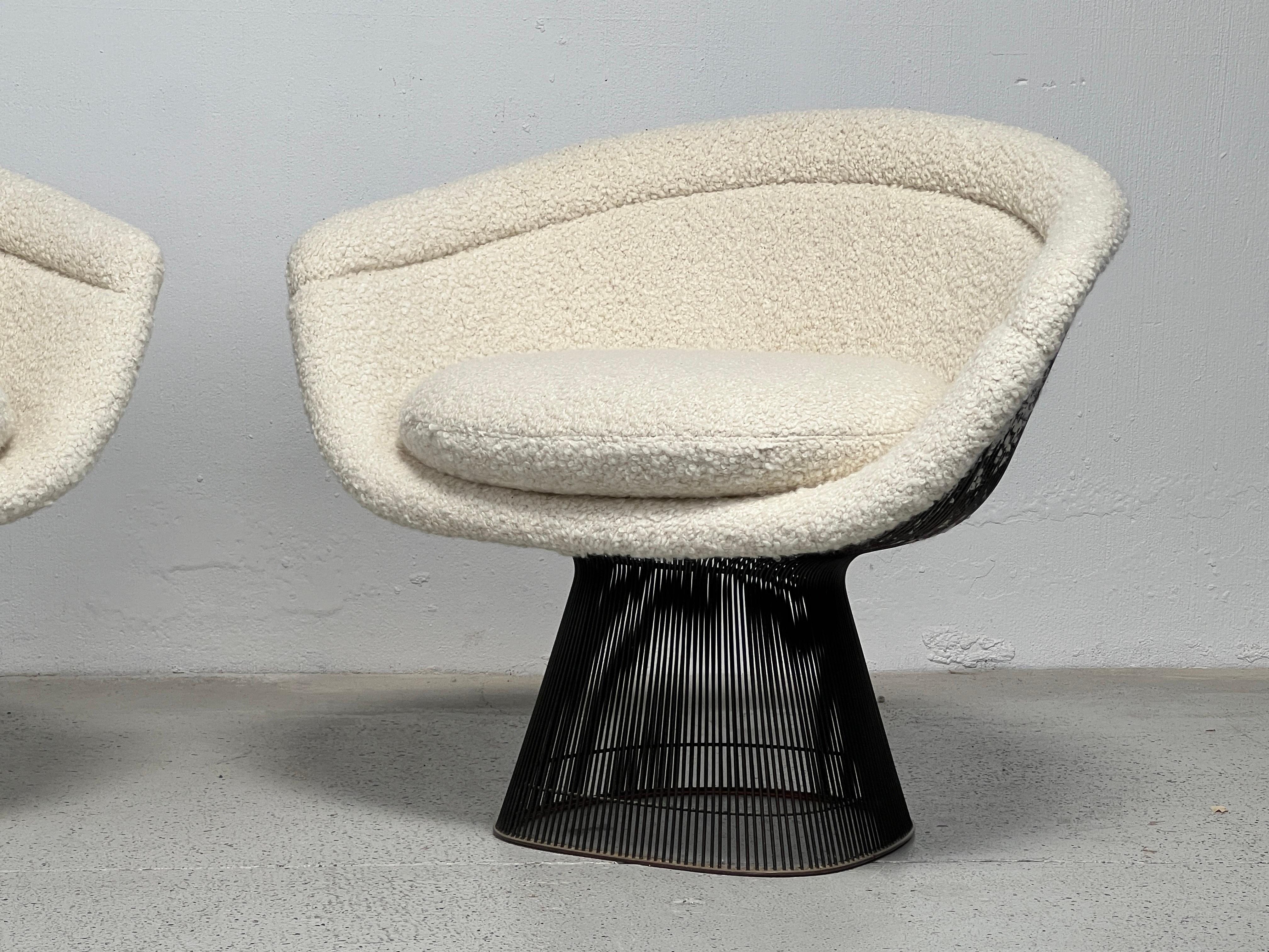 Pair of Bronze Warren Platner Lounge Chairs for Knoll 1