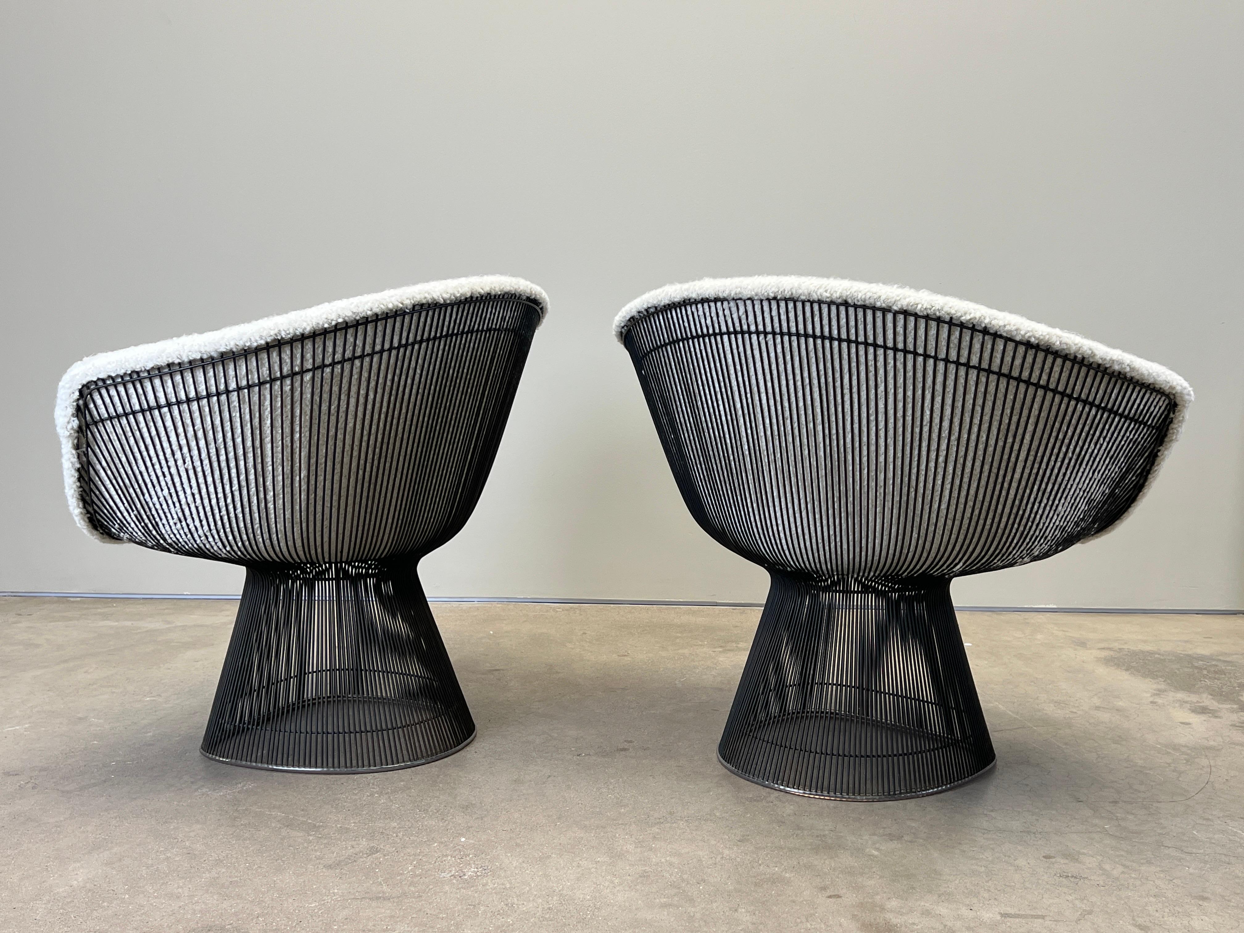 Coppia di sedie da salotto in bronzo di Warren Platner per Knoll in vendita 1