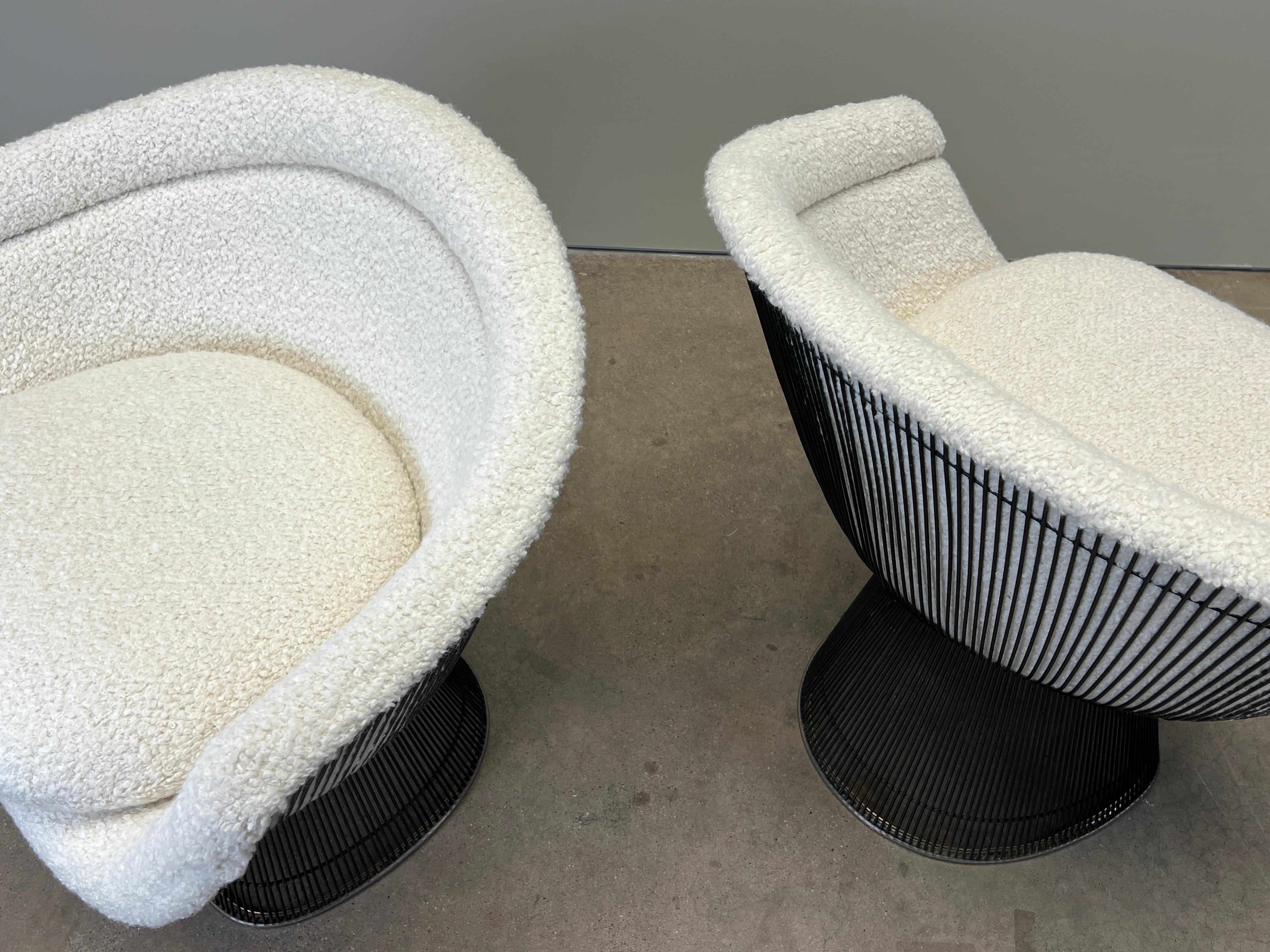 Coppia di sedie da salotto in bronzo di Warren Platner per Knoll in vendita 2