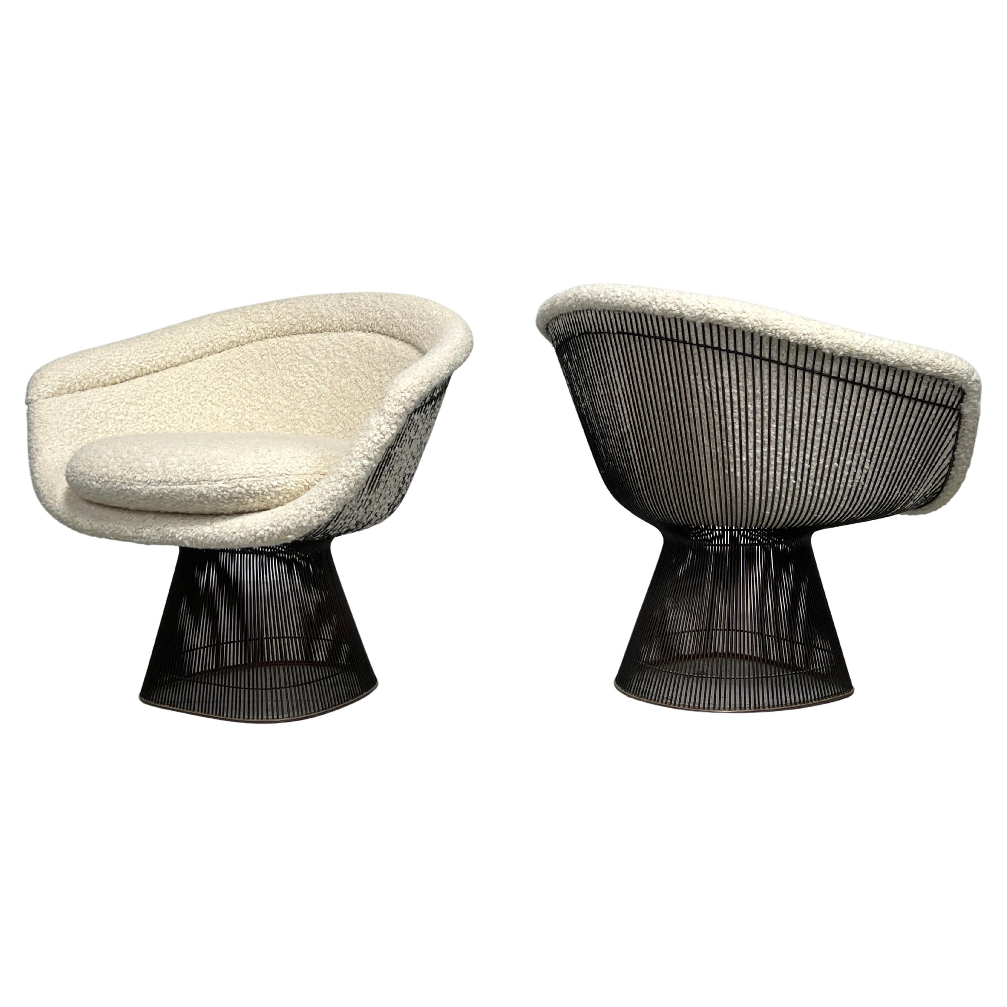 Pair of Bronze Warren Platner Lounge Chairs for Knoll