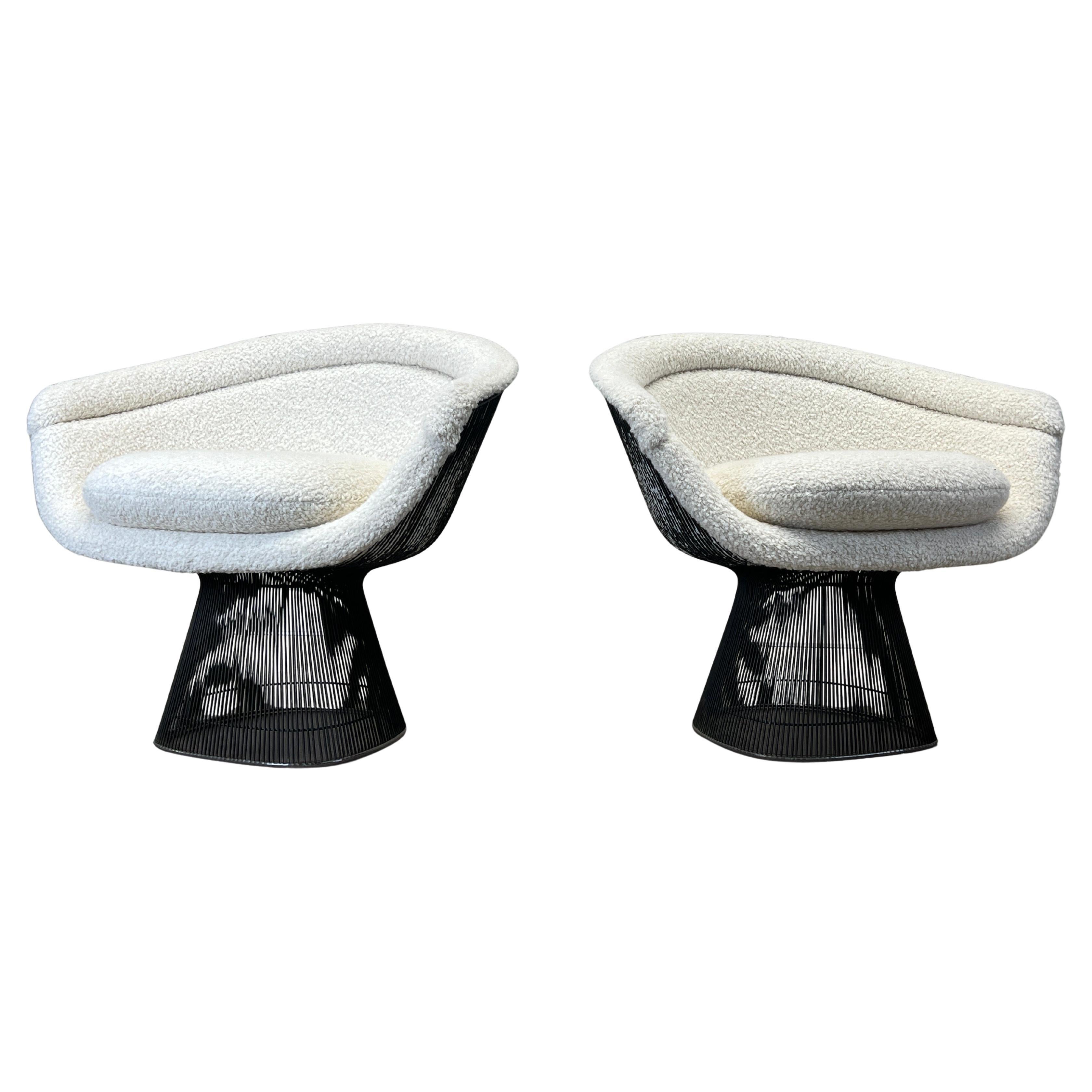 Coppia di sedie da salotto in bronzo di Warren Platner per Knoll in vendita