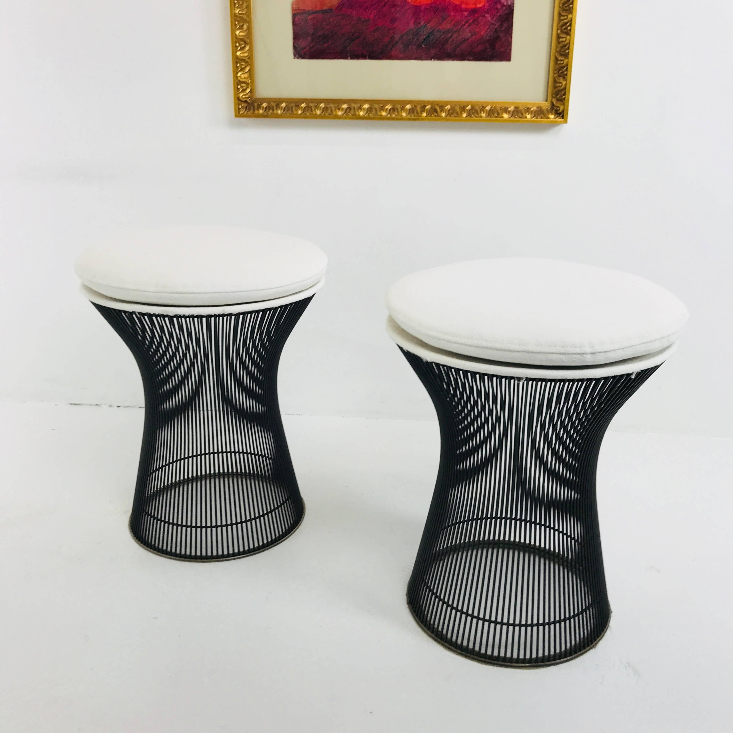 20th Century Pair of Bronze Warren Platner Stools