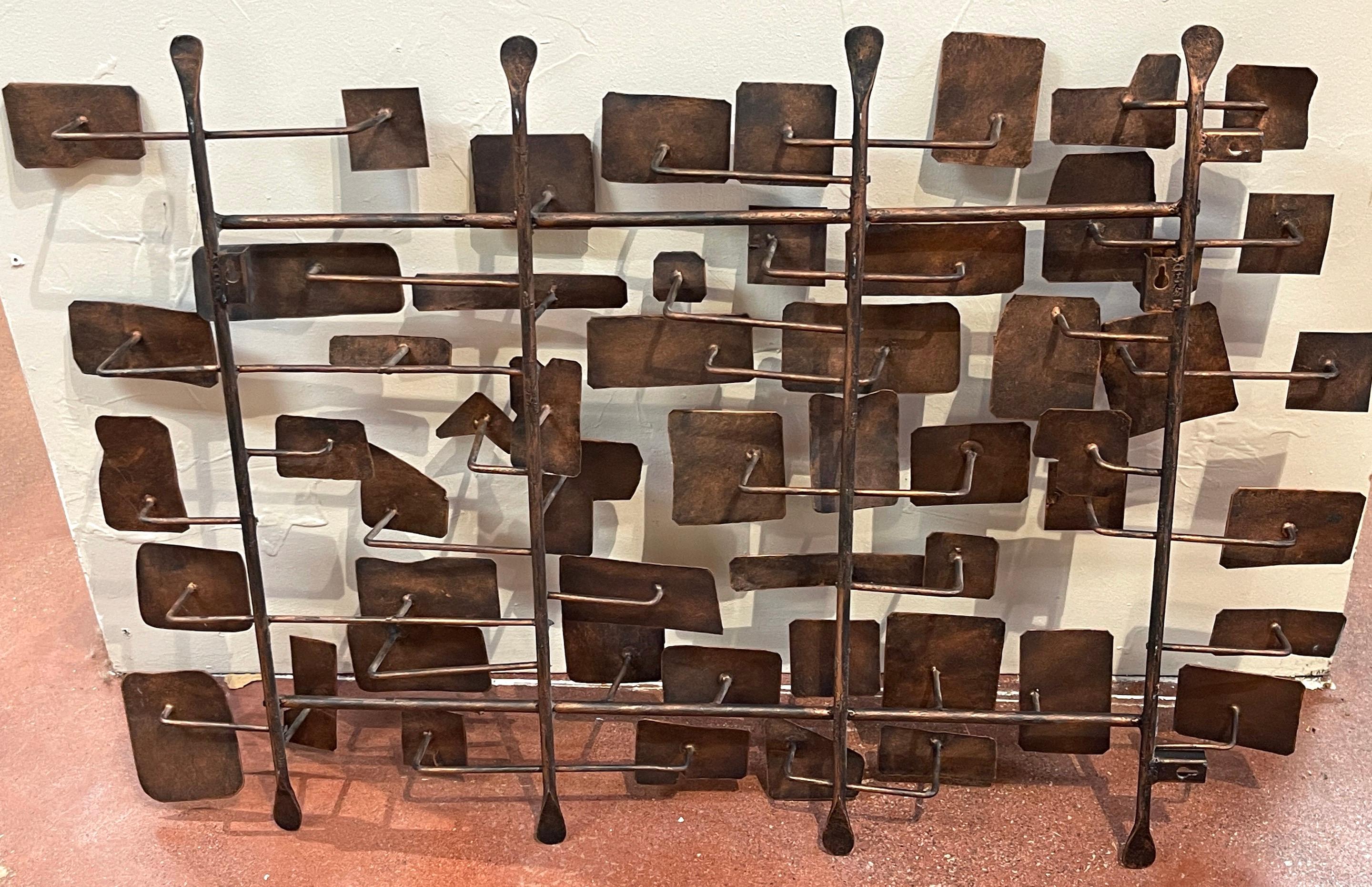 Pair of Bronzed Abstract Wall Sculptures in the Style of Curtis Jere For Sale 7