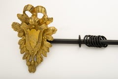 Antique Bronze Curtain Friezes, Louis Philippe Style, France, c. 1840