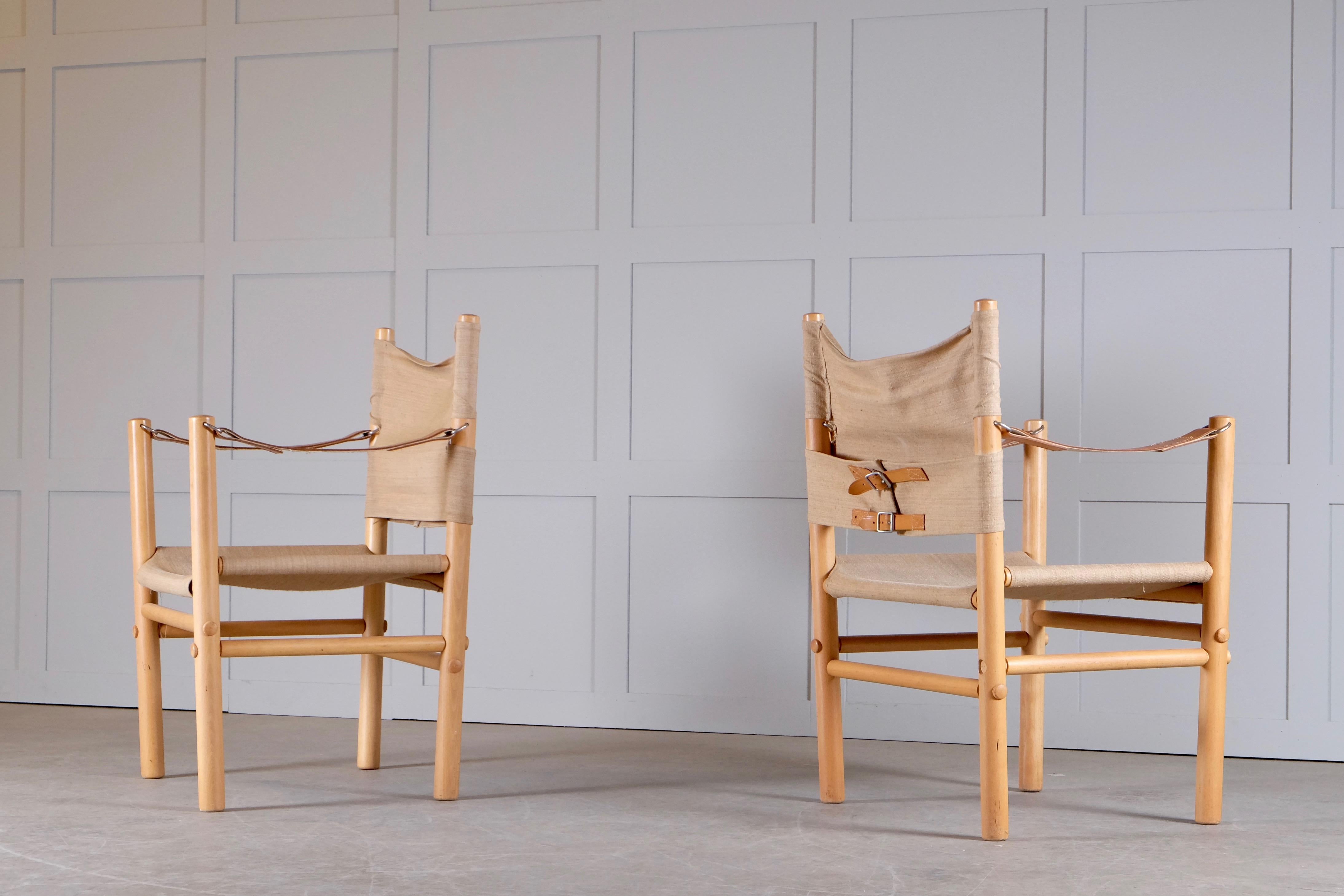 Pair of Bror Boije Safari Chairs for DUX, 1960s 1
