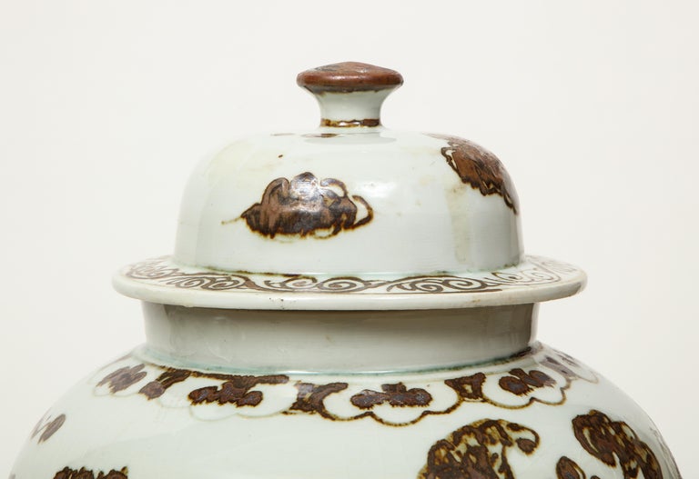 Pair of Brown and White Ginger Jars at 1stDibs brown and white ginger