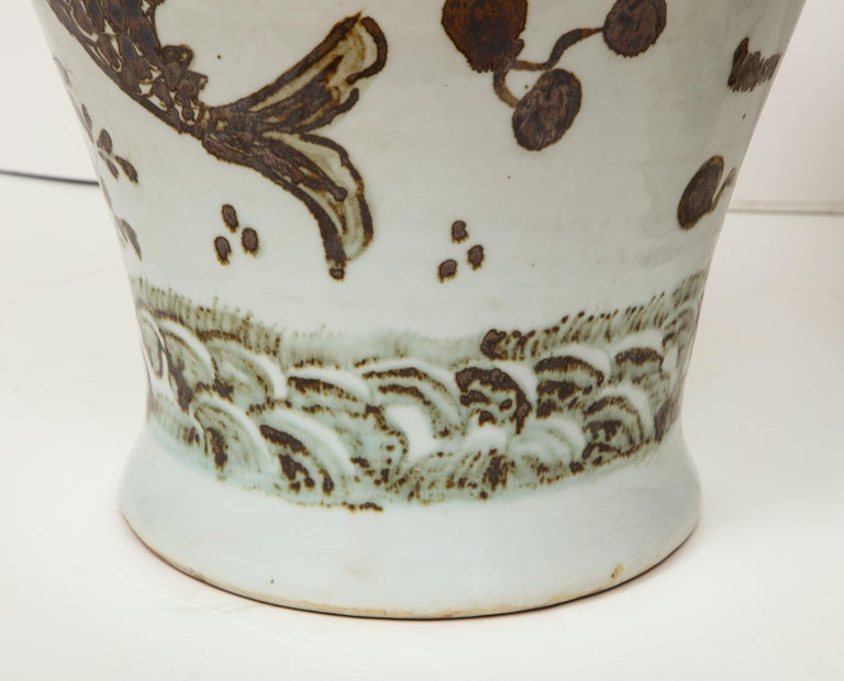 Pair of Brown and White Ginger Jars at 1stDibs brown and white ginger