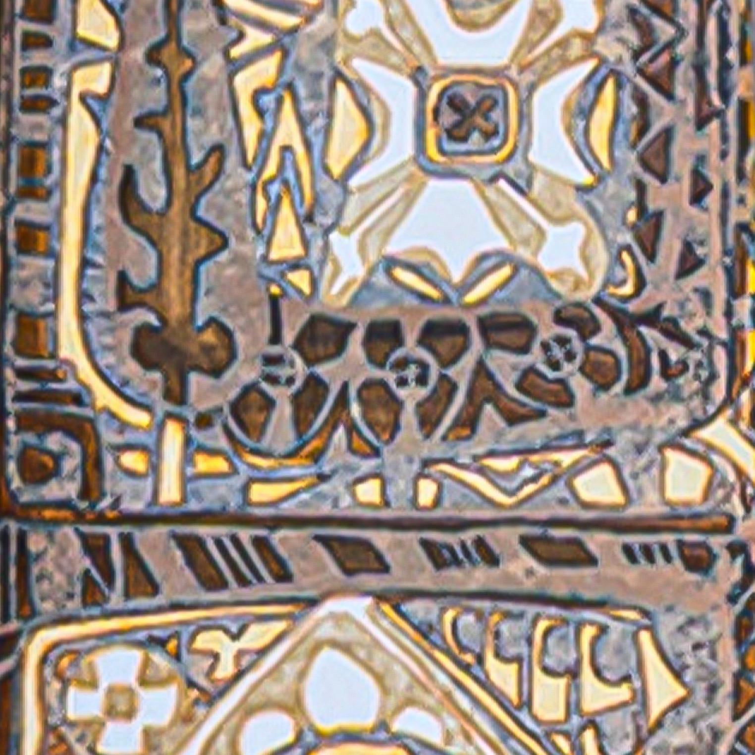 Paire de lampadaires en céramique brun-beige, abat-jour de R. Houben Bon état - En vente à Rijssen, NL