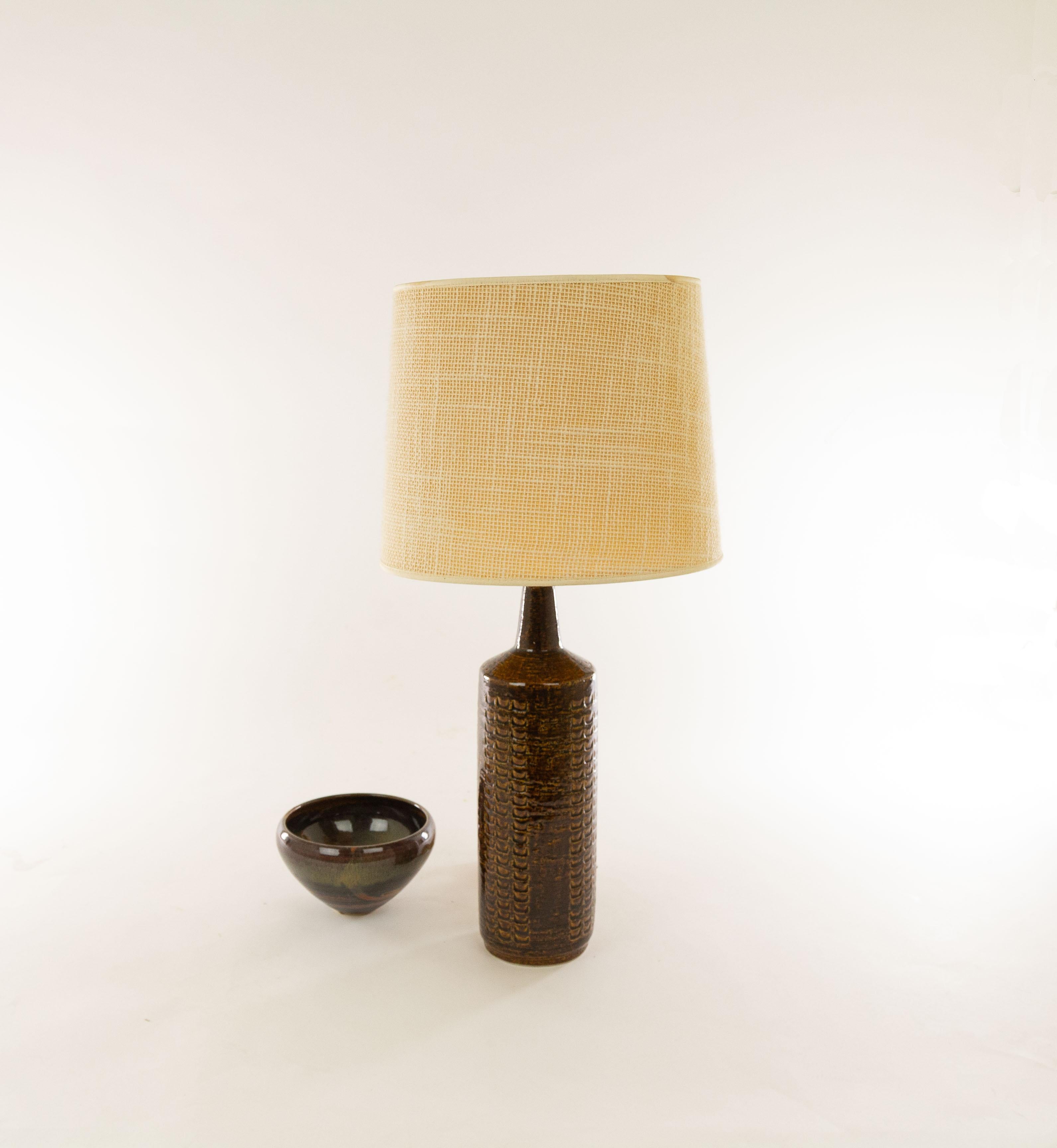 Scandinavian Modern Pair of Brown DL/27 Table Lamps by Linnemann-Schmidt for Palshus, 1960s