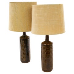 Pair of Brown DL/27 Table Lamps by Linnemann-Schmidt for Palshus, 1960s