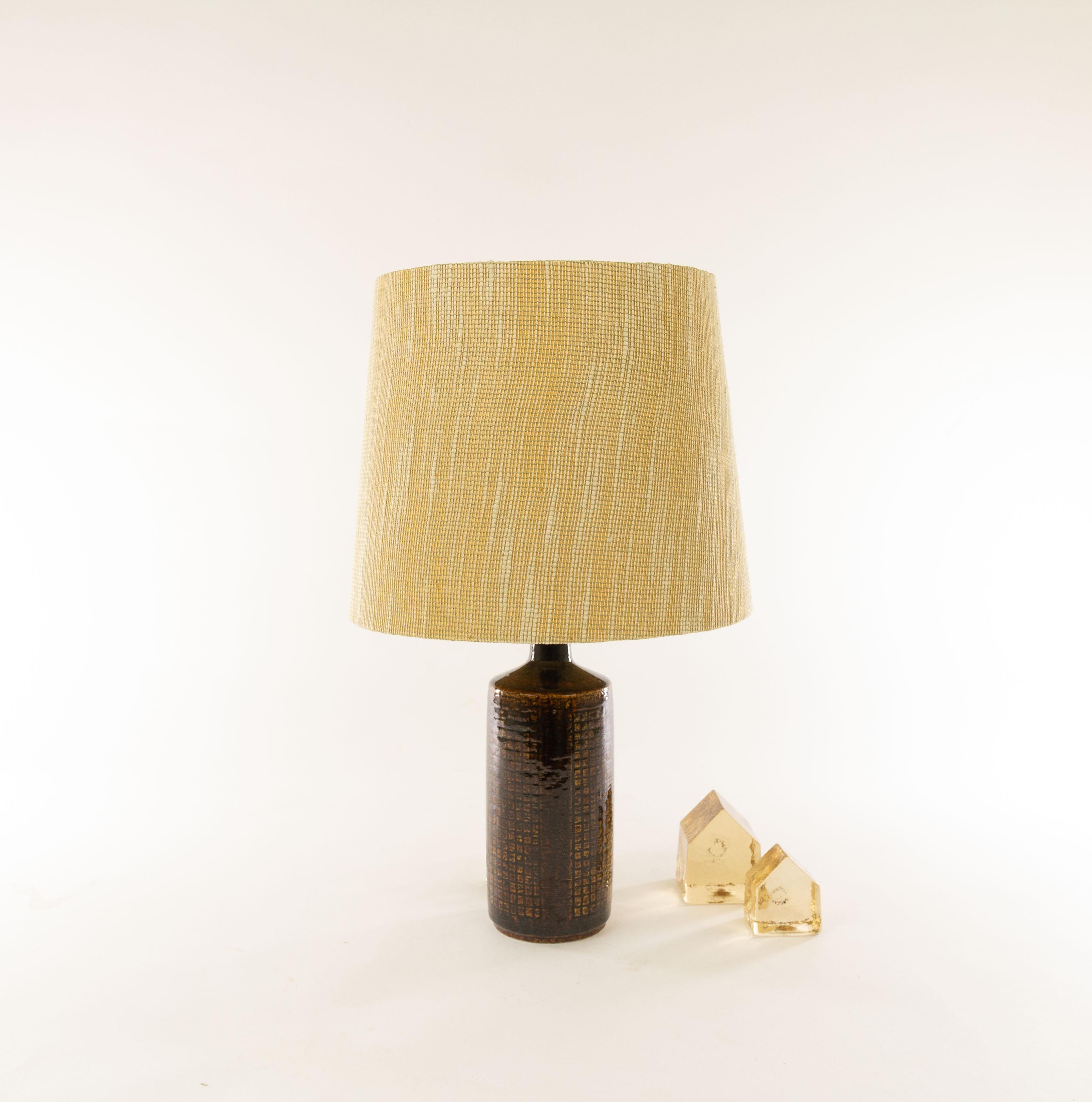 Hand-Crafted Pair of Brown DL/30 Table Lamps by Linnemann-Schmidt for Palshus, 1960s For Sale