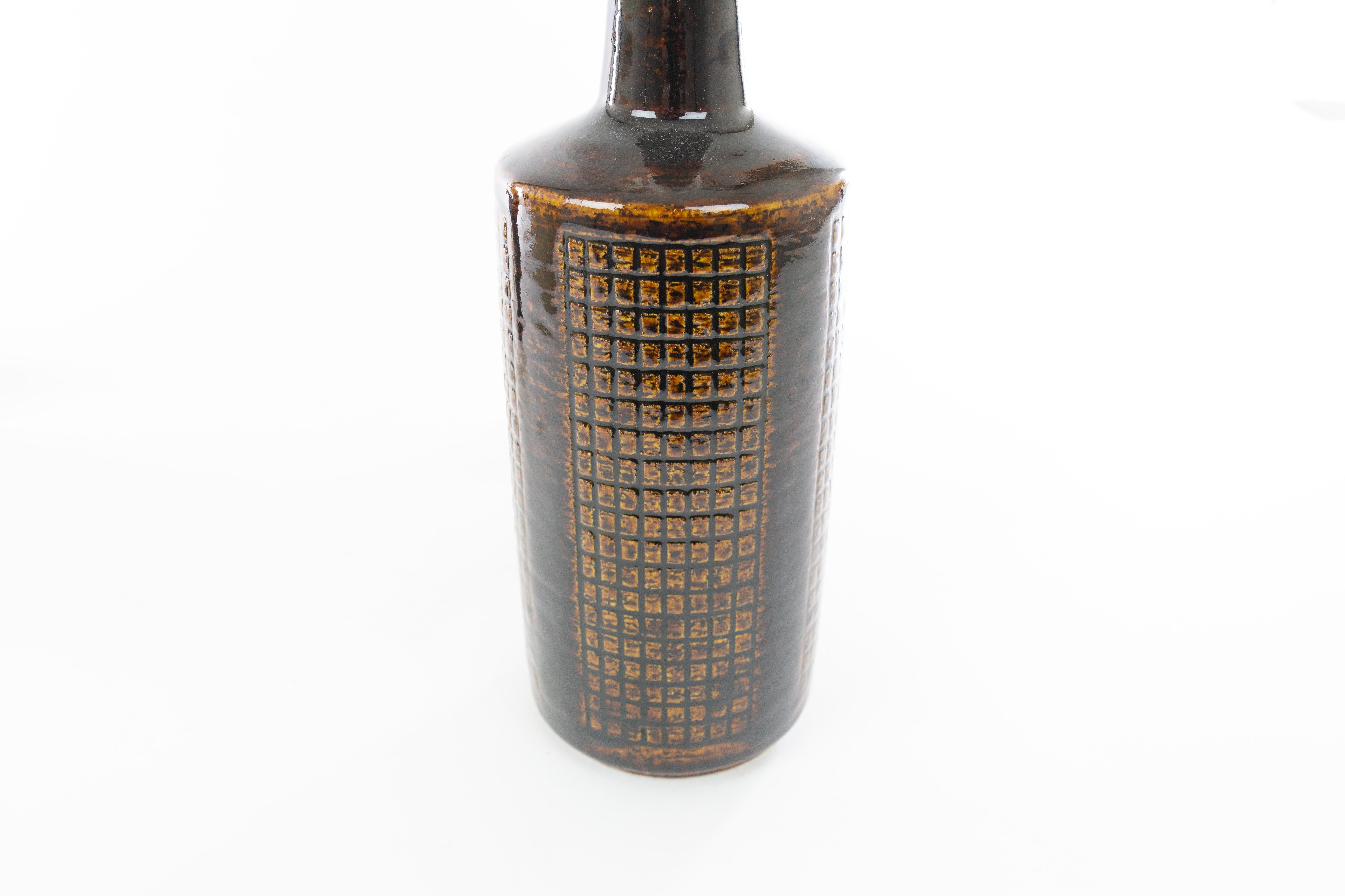 Ceramic Pair of Brown DL/30 Table Lamps by Linnemann-Schmidt for Palshus, 1960s For Sale
