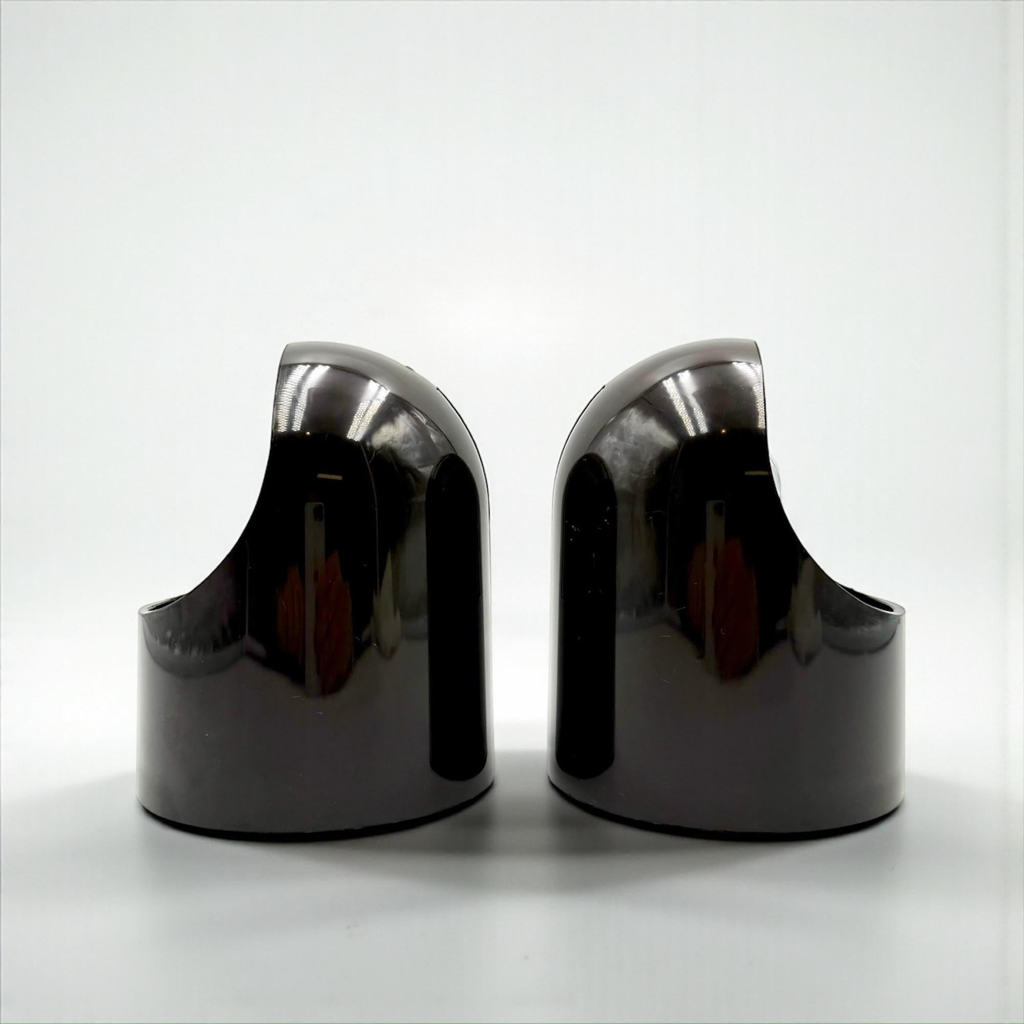 Pareja de Lámparas de Pared Gedy Marrones Makio Hasuike Años 70 Diseño Italiano NOS en venta 5