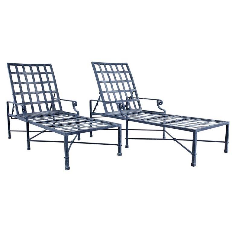 Pair of Brown Jordan Aluminum Chaise Lounges at 1stDibs