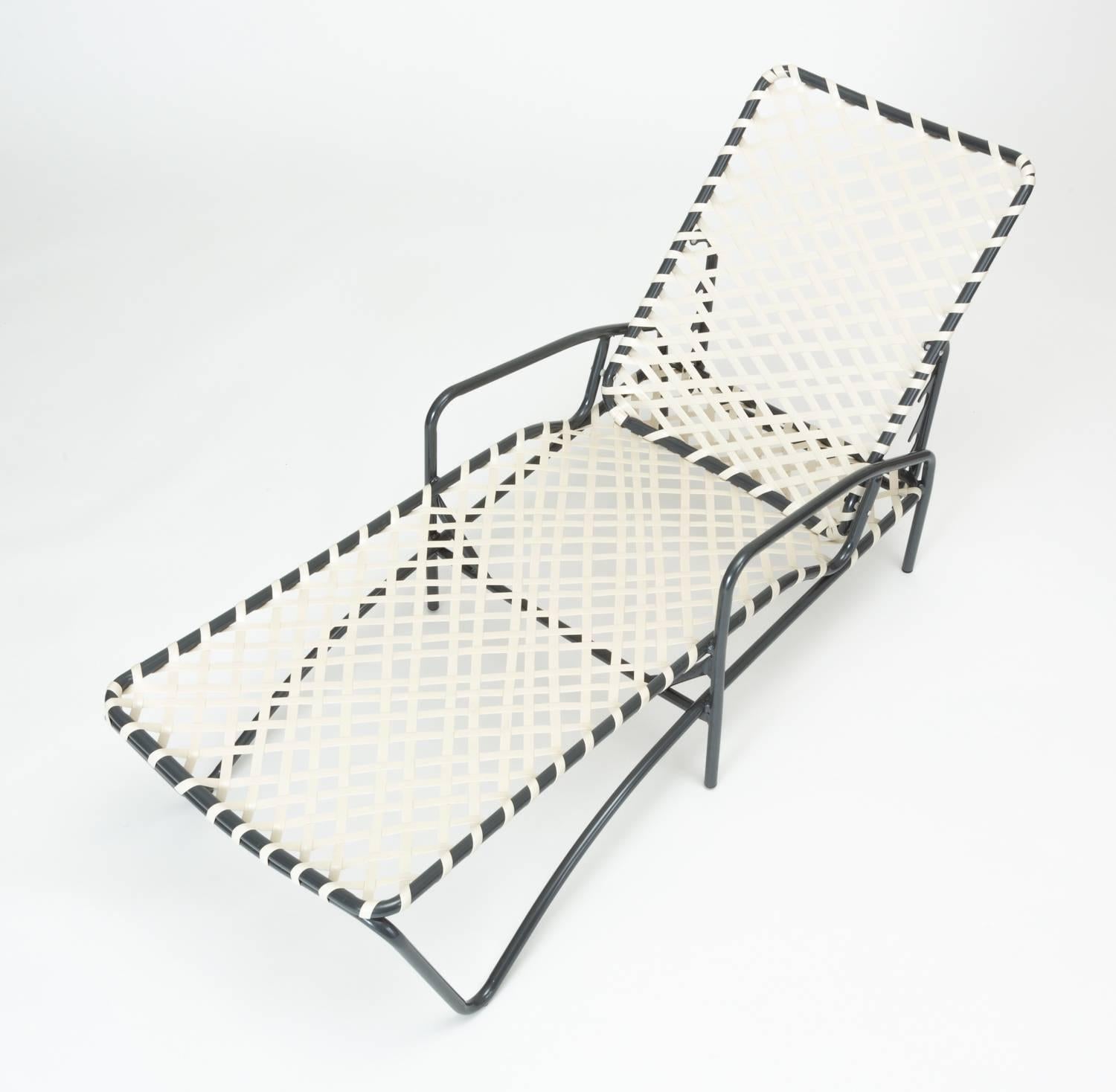 Aluminum Pair of Brown Jordan “Tamiami” Adjustable Patio Chaise Lounges