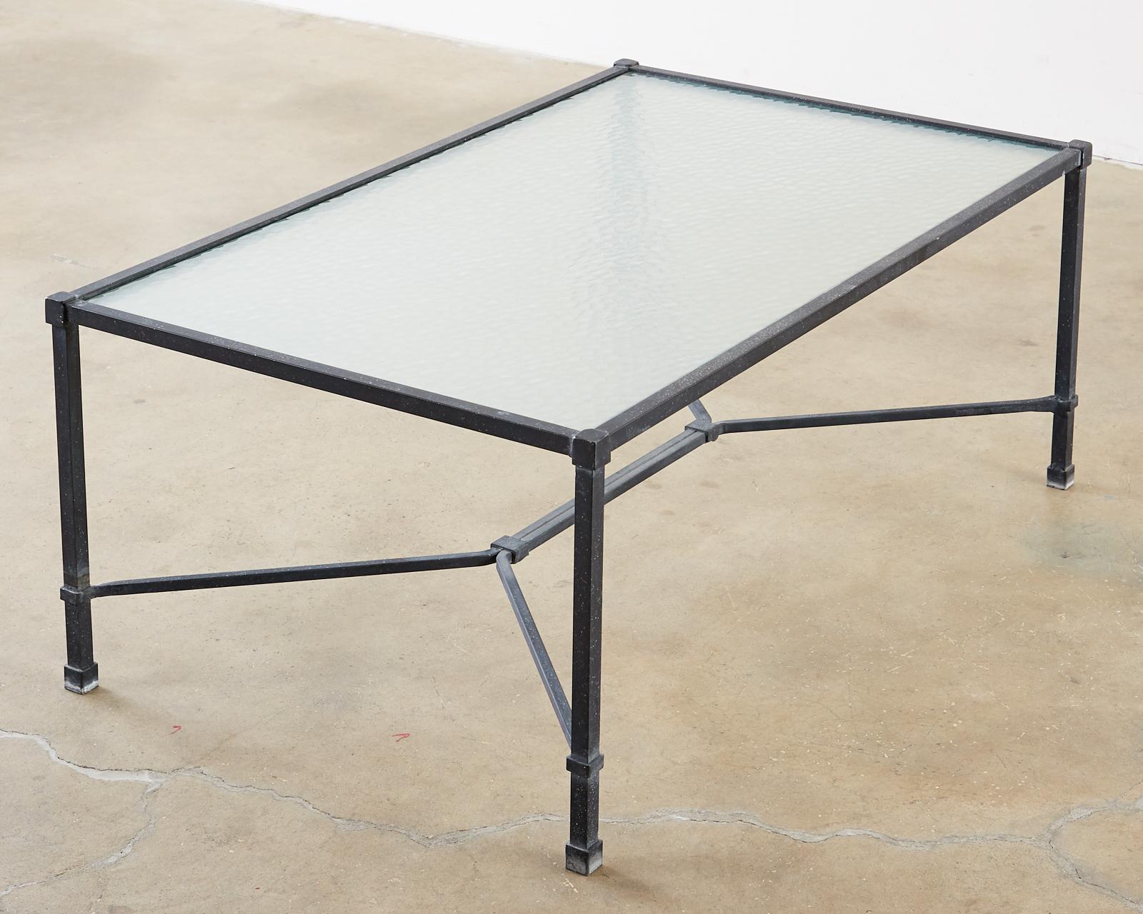 Neoclassical Brown Jordan Venetian Aluminum Cocktail Table