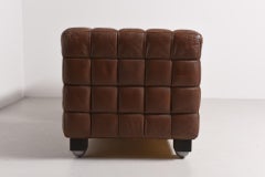 Pair of Brown Kubus Lounge Chairs by Josef Hoffmann, 1910