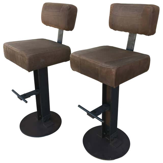 Three Industrial Steel Coil Bar Stools at 1stDibs | industrial coil ...