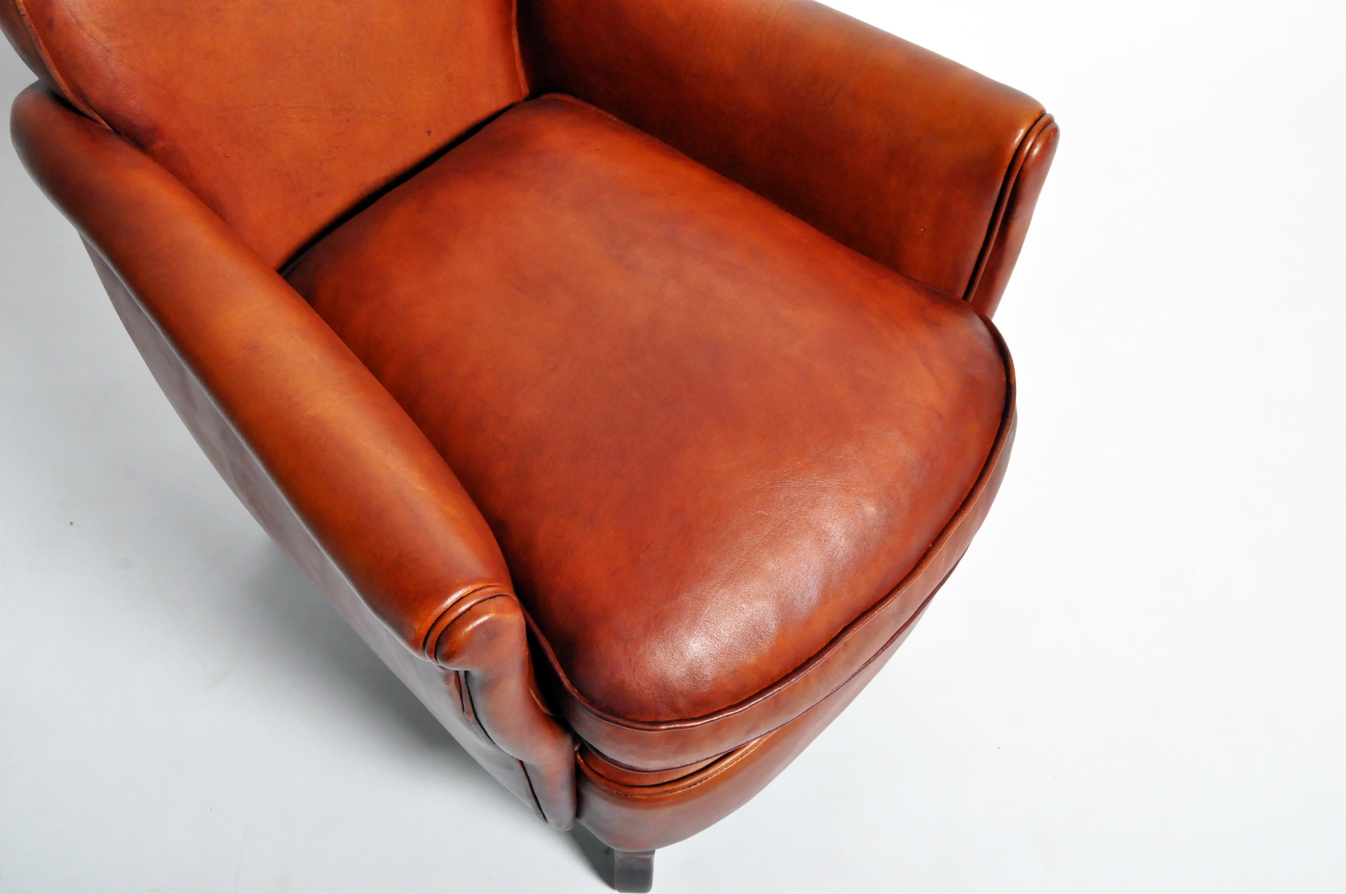 Pair of Brown Leather Armchairs 13