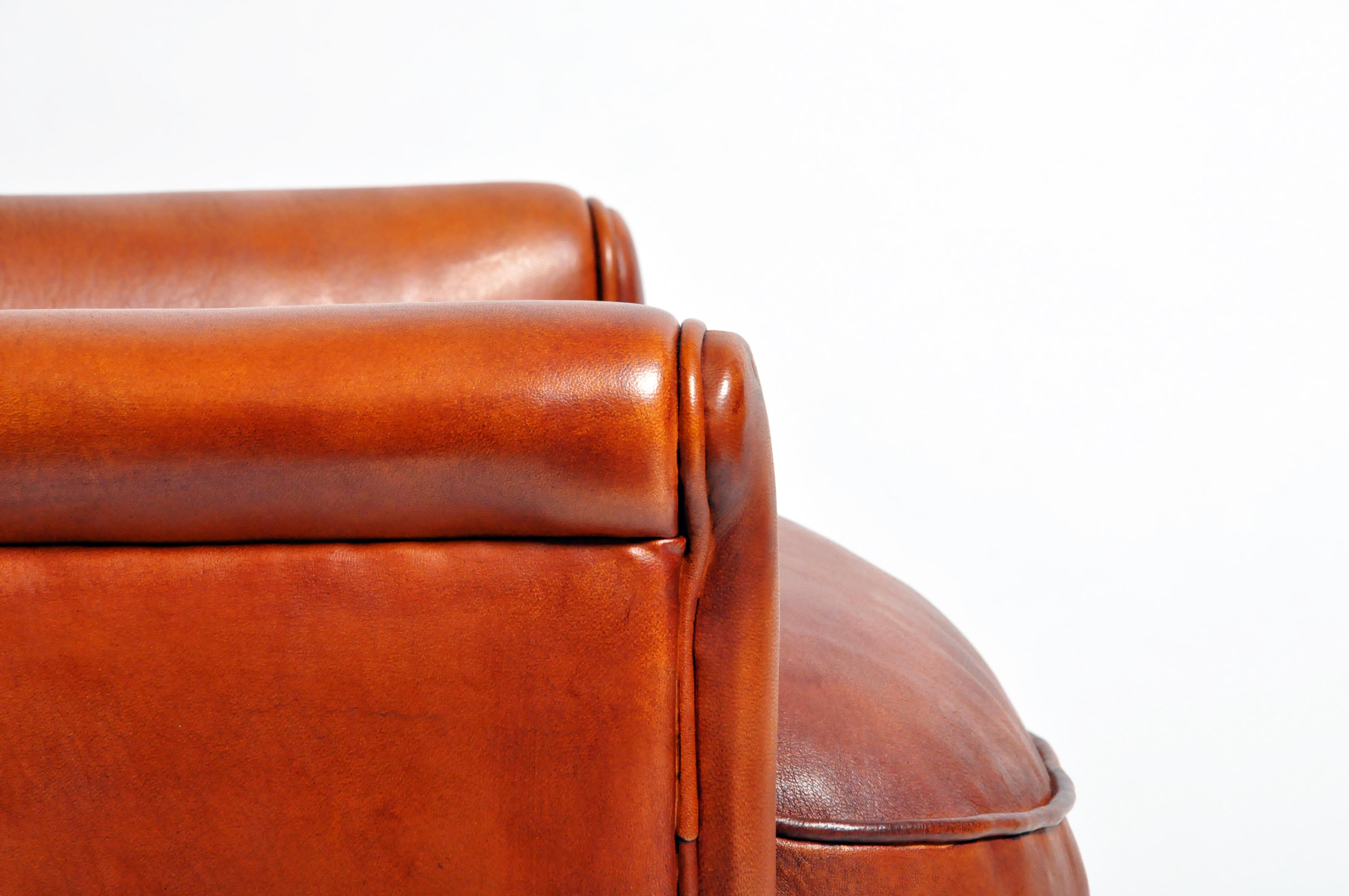 Pair of Brown Leather Armchairs 14