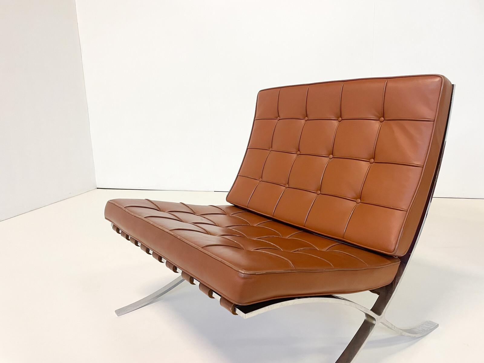 brown barcelona chair