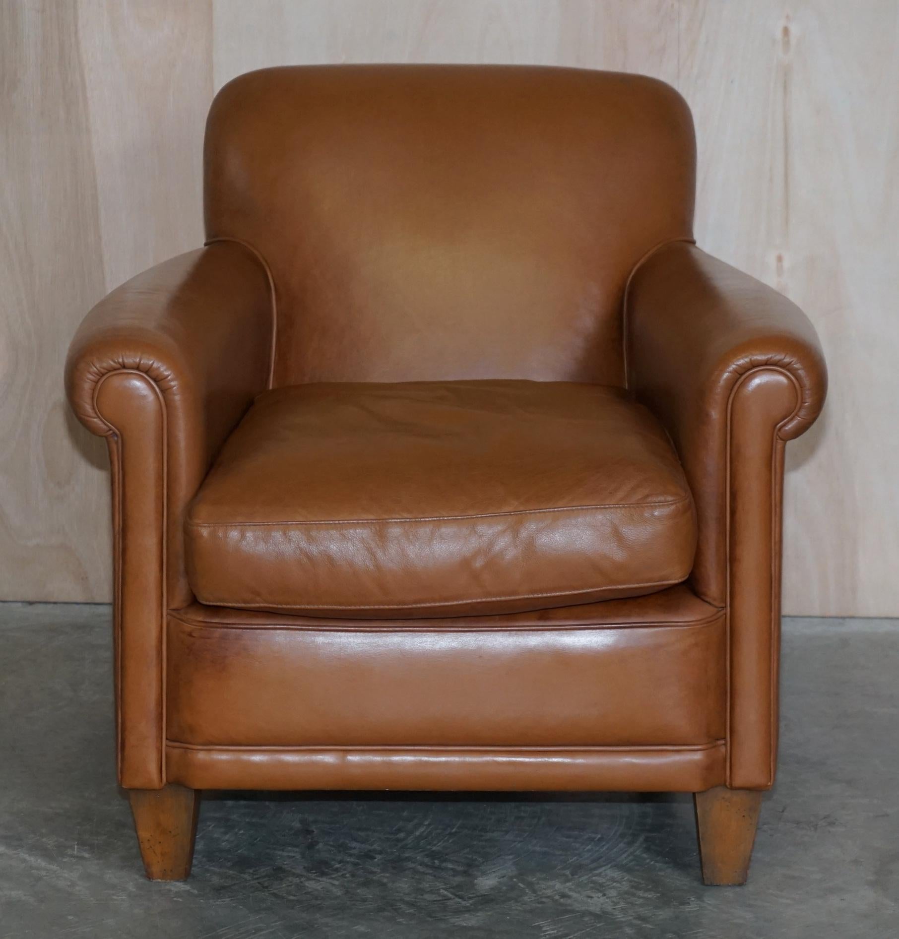 laura ashley burlington leather armchair