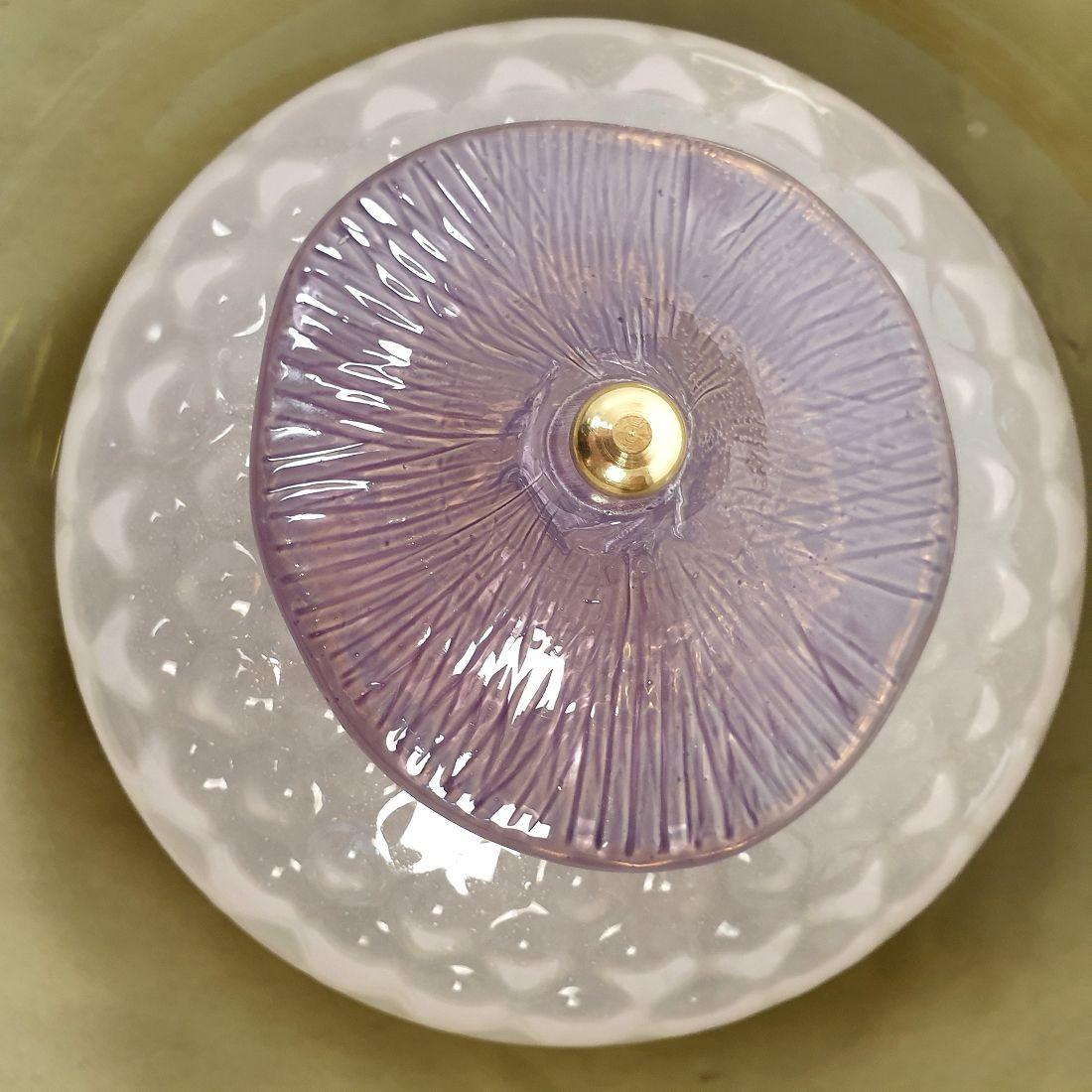 Paire d'appliques en verre de Murano brun en vente 4