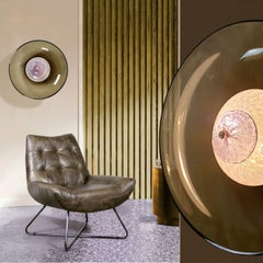 Pair of brown Murano glass sconces