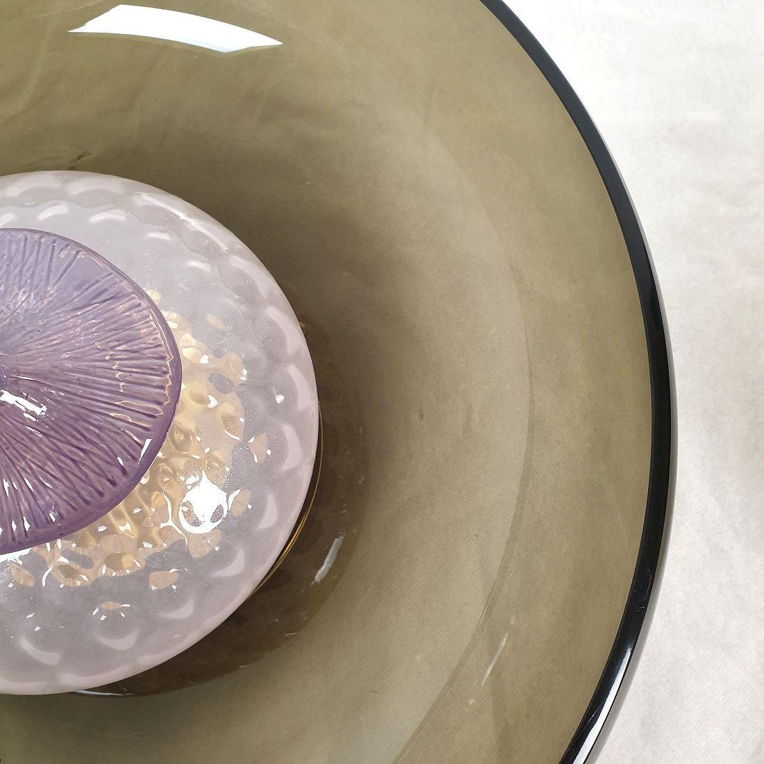 Paire d'appliques en verre de Murano brun en vente 2