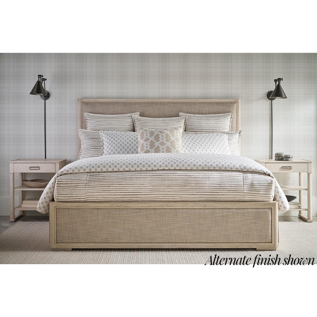 Pair of Brown Oak Empire Nightstands For Sale 1