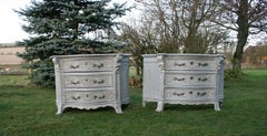 Pair of Bruges Painted Commodes