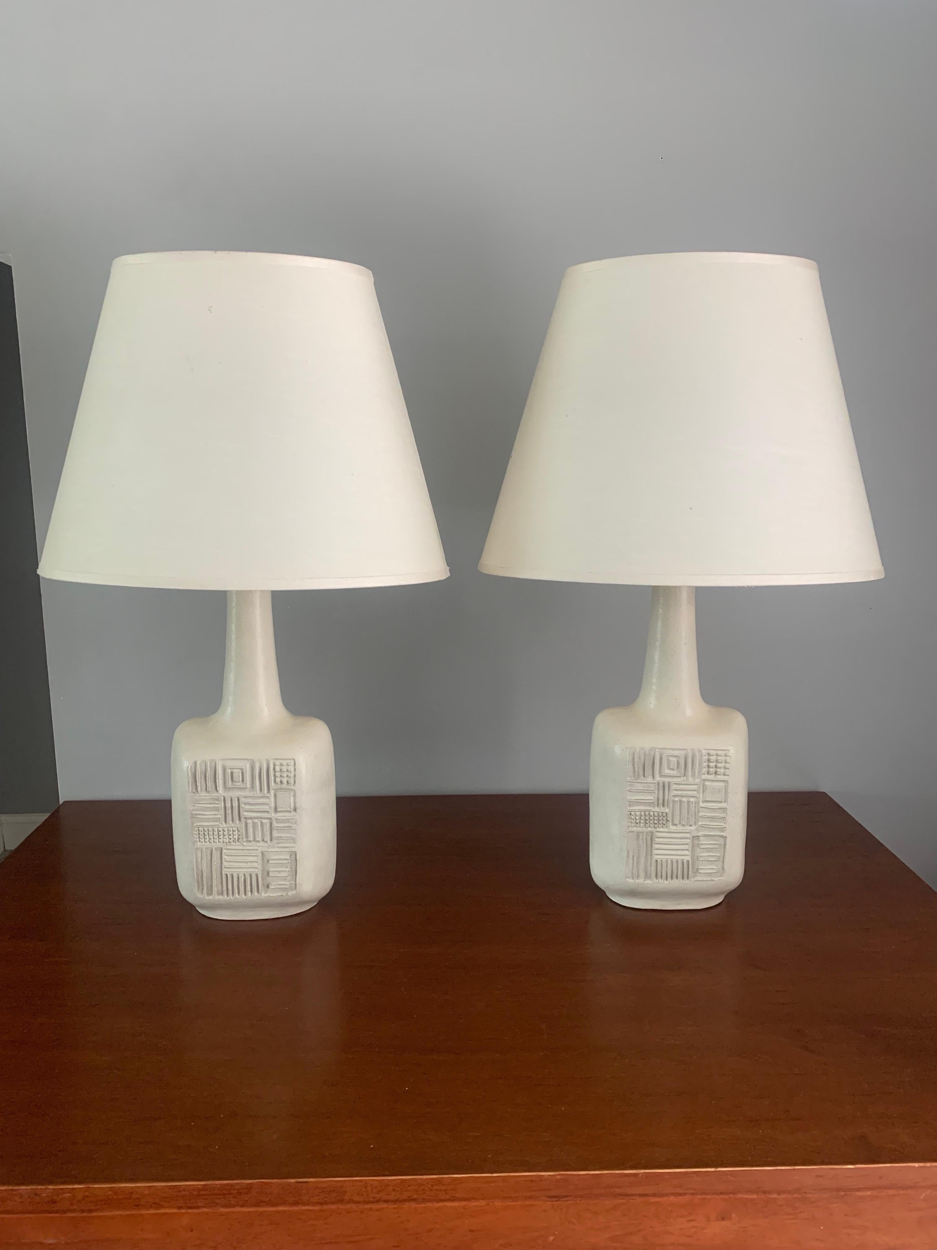 Pair of Gambone Ceramic Table Lamps, Signed For Sale 6