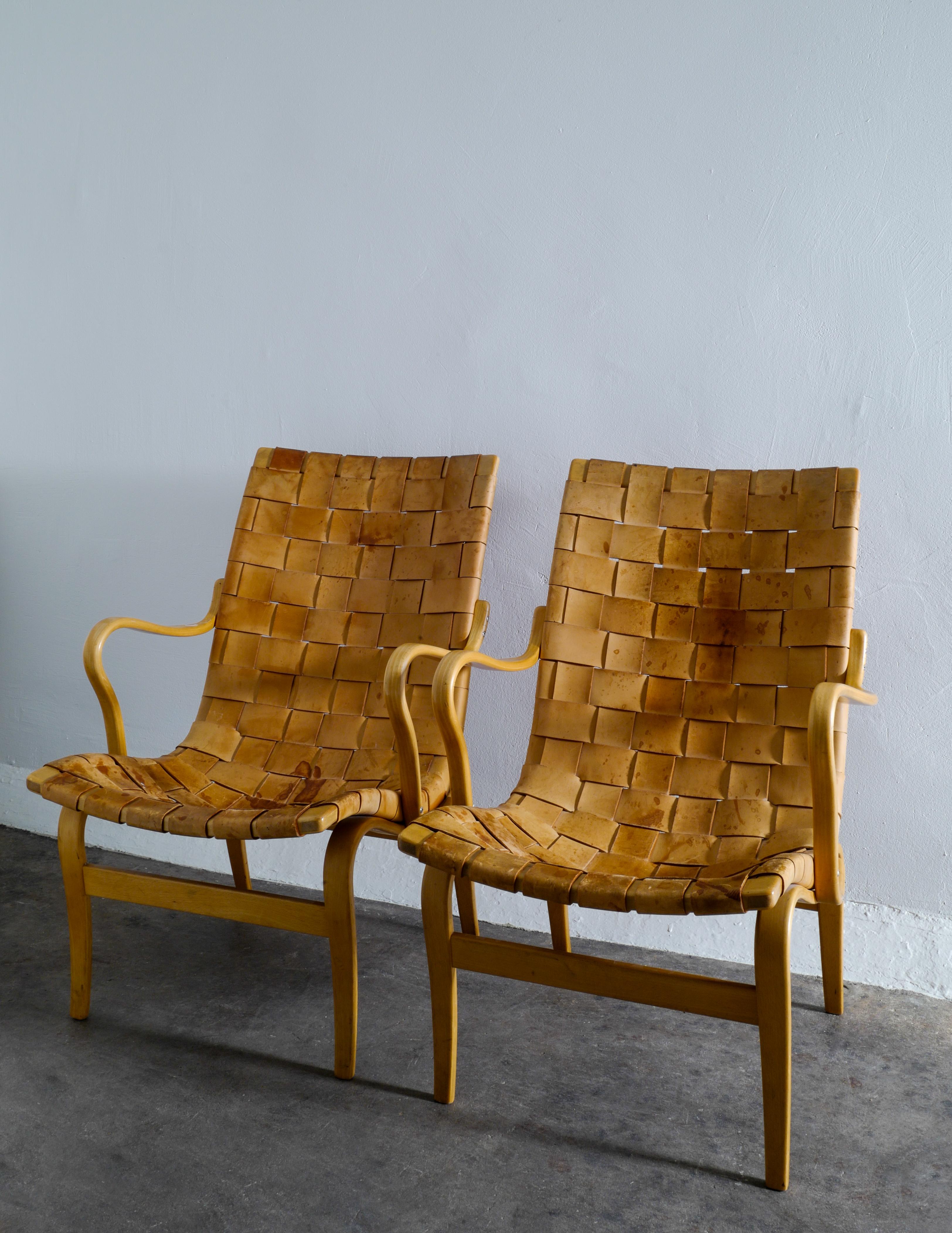 Mid-20th Century Pair of Bruno Mathsson 