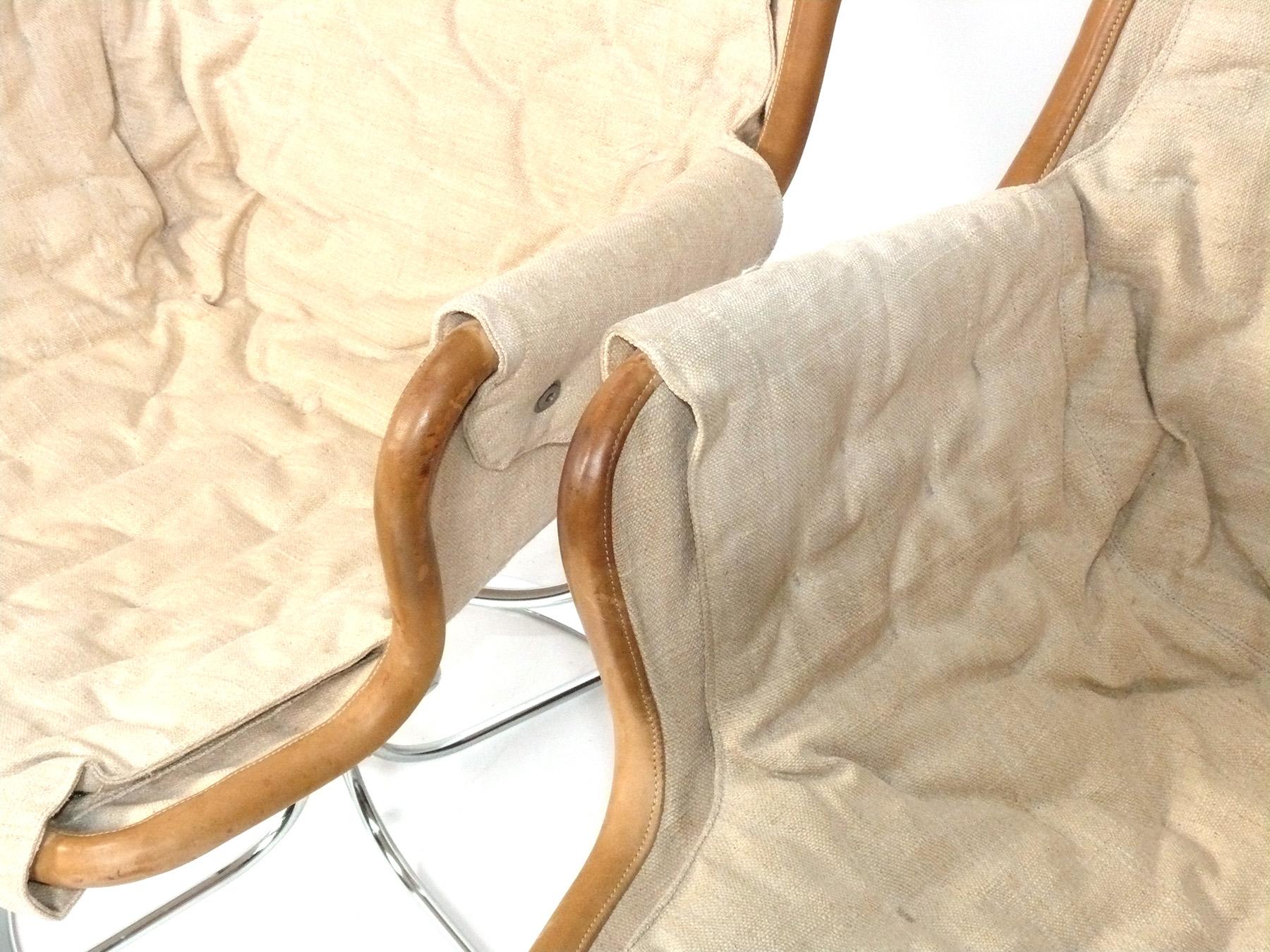 Toile Paire de chaises longues Jetson de Bruno Mathsson en vente